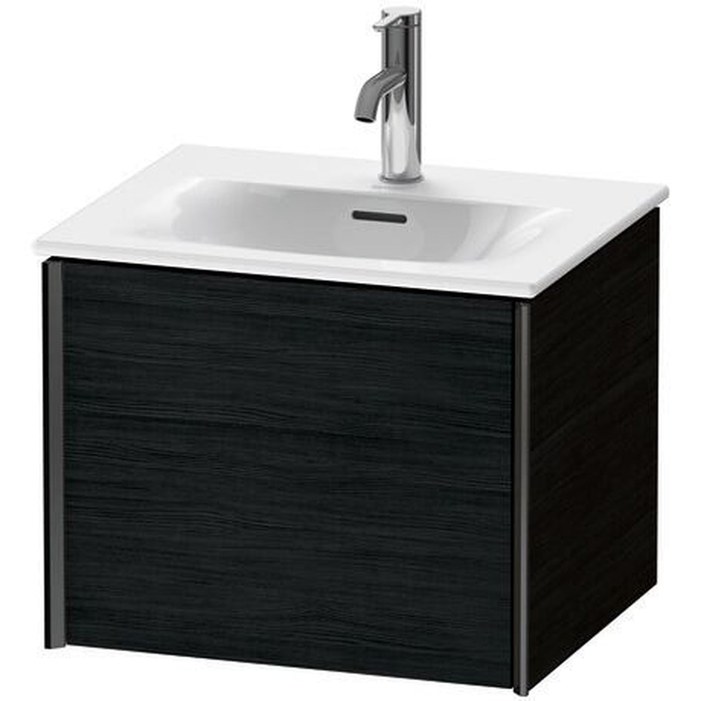 Duravit Xviu 20" x 16" x 17" One Drawer Wall-Mount Vanity Unit, Oak Black (XV40310B216)