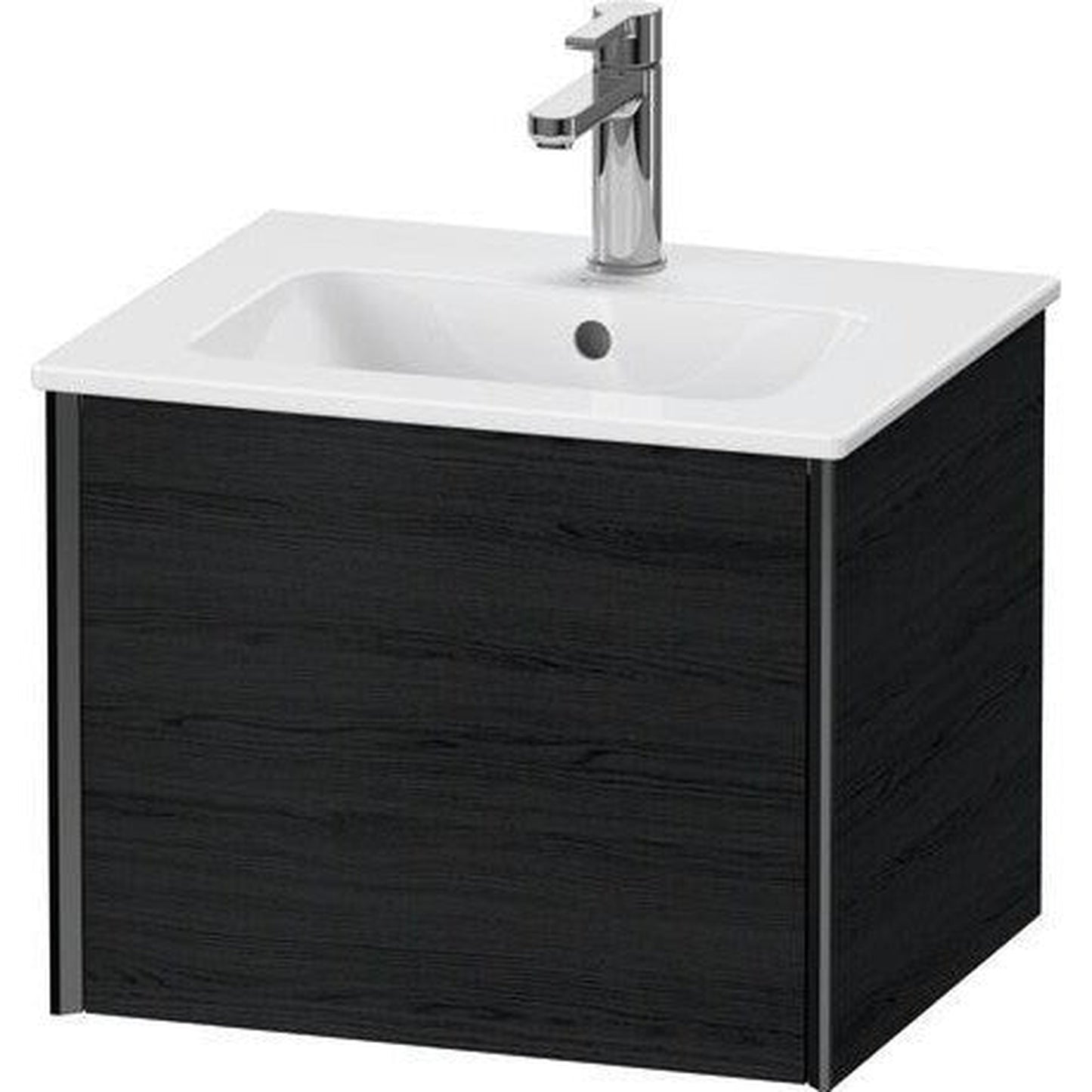 Duravit Xviu 20" x 16" x 17" One Drawer Wall-Mount Vanity Unit, Oak Black (XV42150B216)
