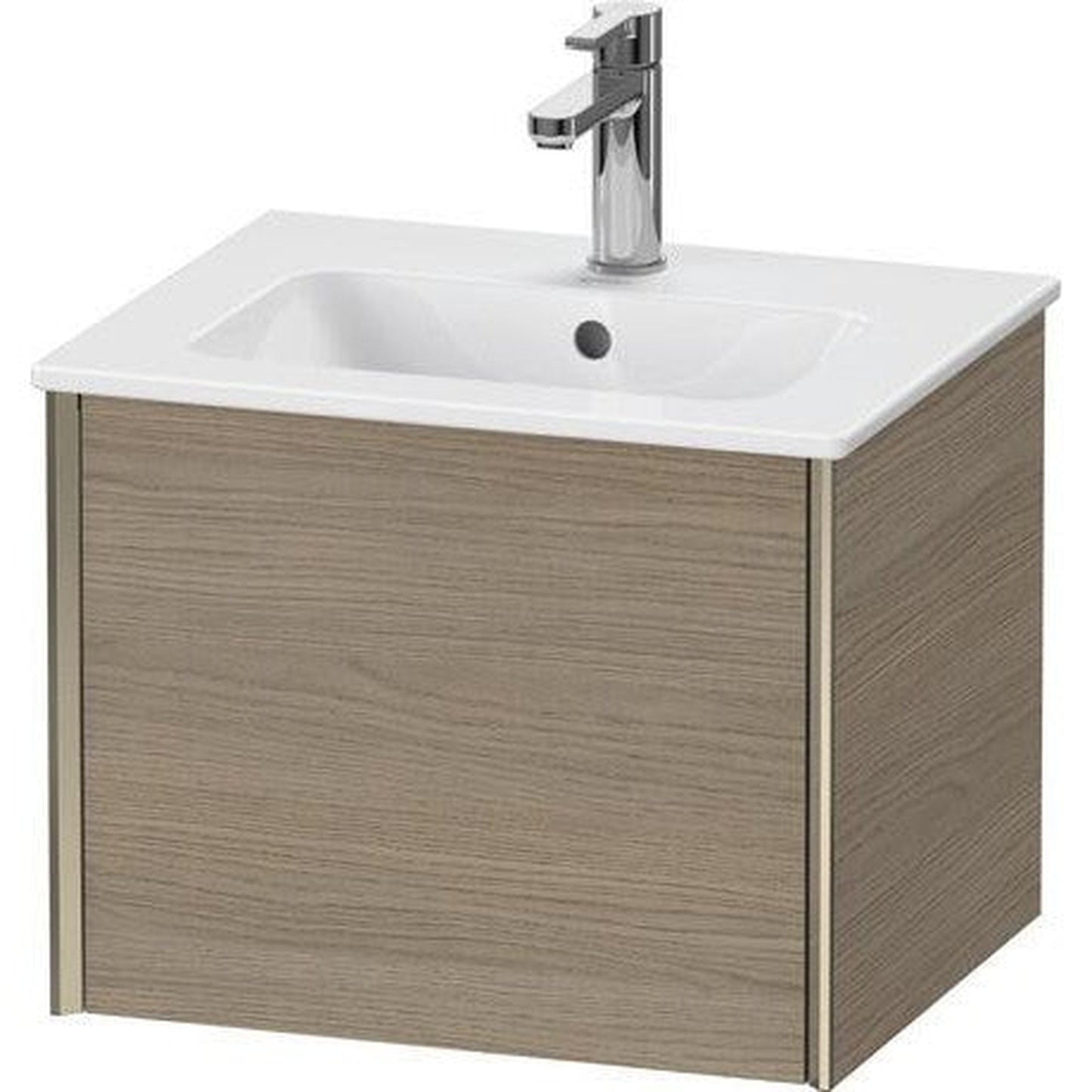 Duravit Xviu 20" x 16" x 17" One Drawer Wall-Mount Vanity Unit, Oak Terra (XV42150B135)