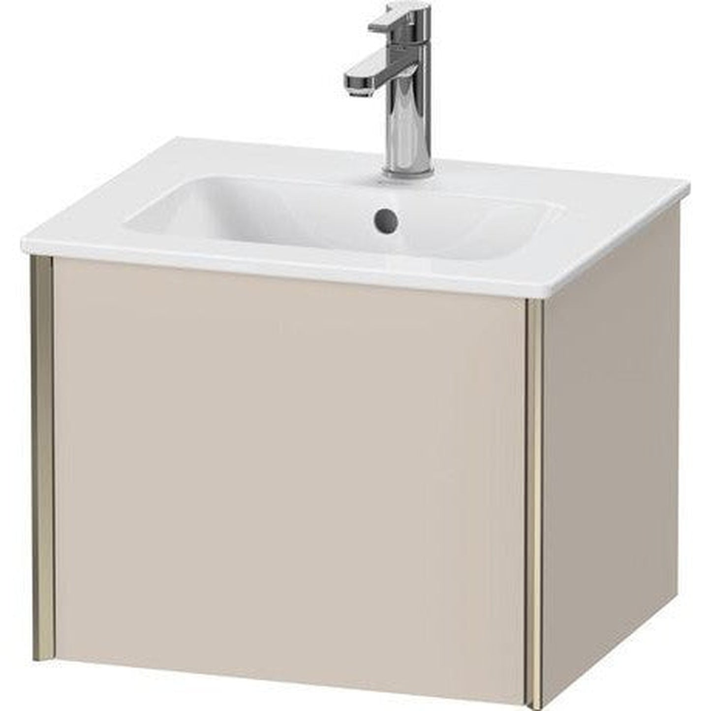 Duravit Xviu 20" x 16" x 17" One Drawer Wall-Mount Vanity Unit, Taupe Matt (XV42150B191)