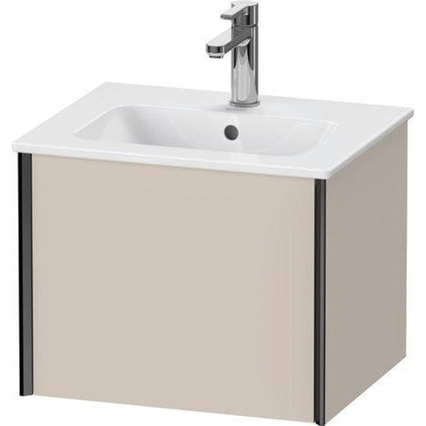 Duravit Xviu 20" x 16" x 17" One Drawer Wall-Mount Vanity Unit, Taupe Matt (XV42150B291)