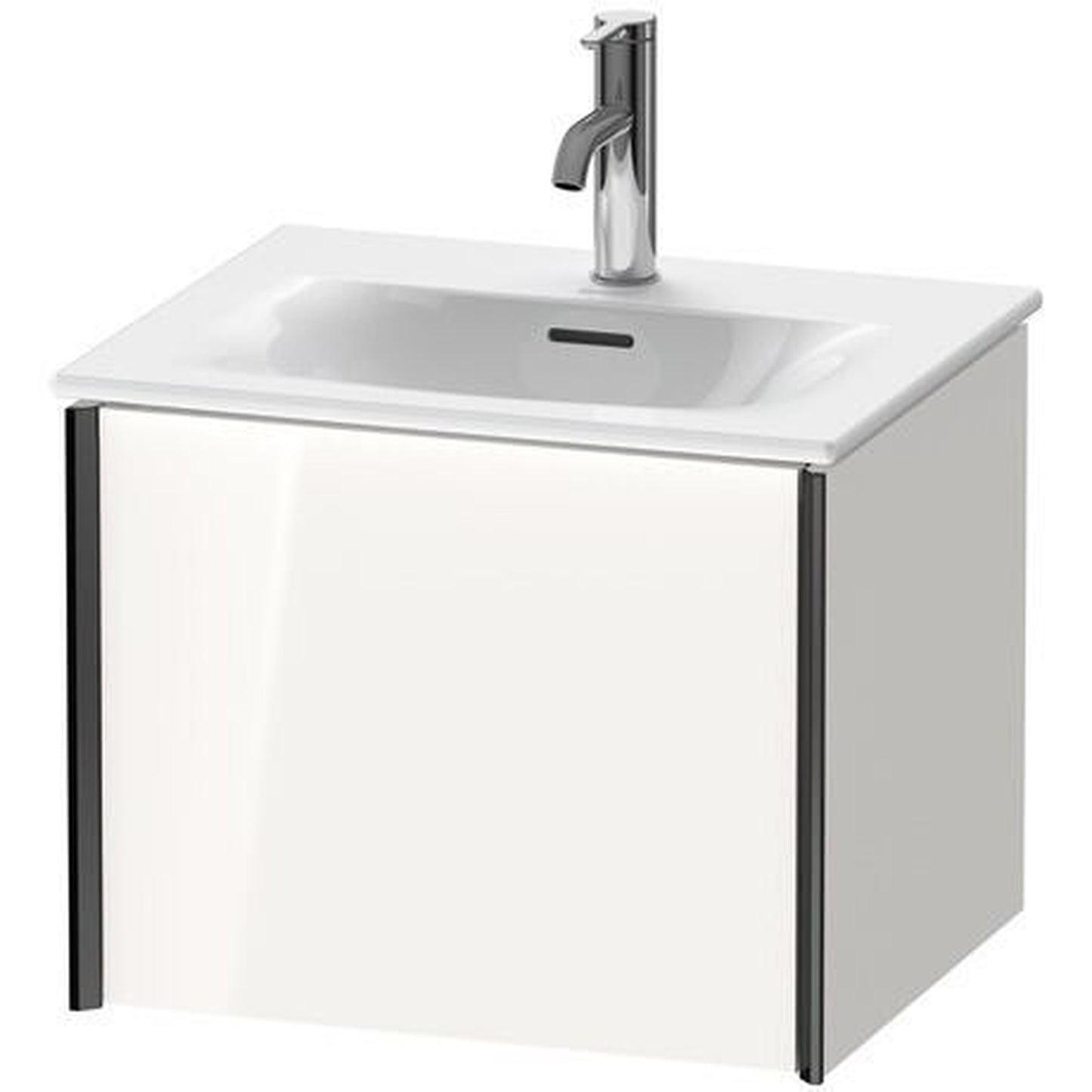 Duravit Xviu 20" x 16" x 17" One Drawer Wall-Mount Vanity Unit, White High Gloss (XV40310B222)