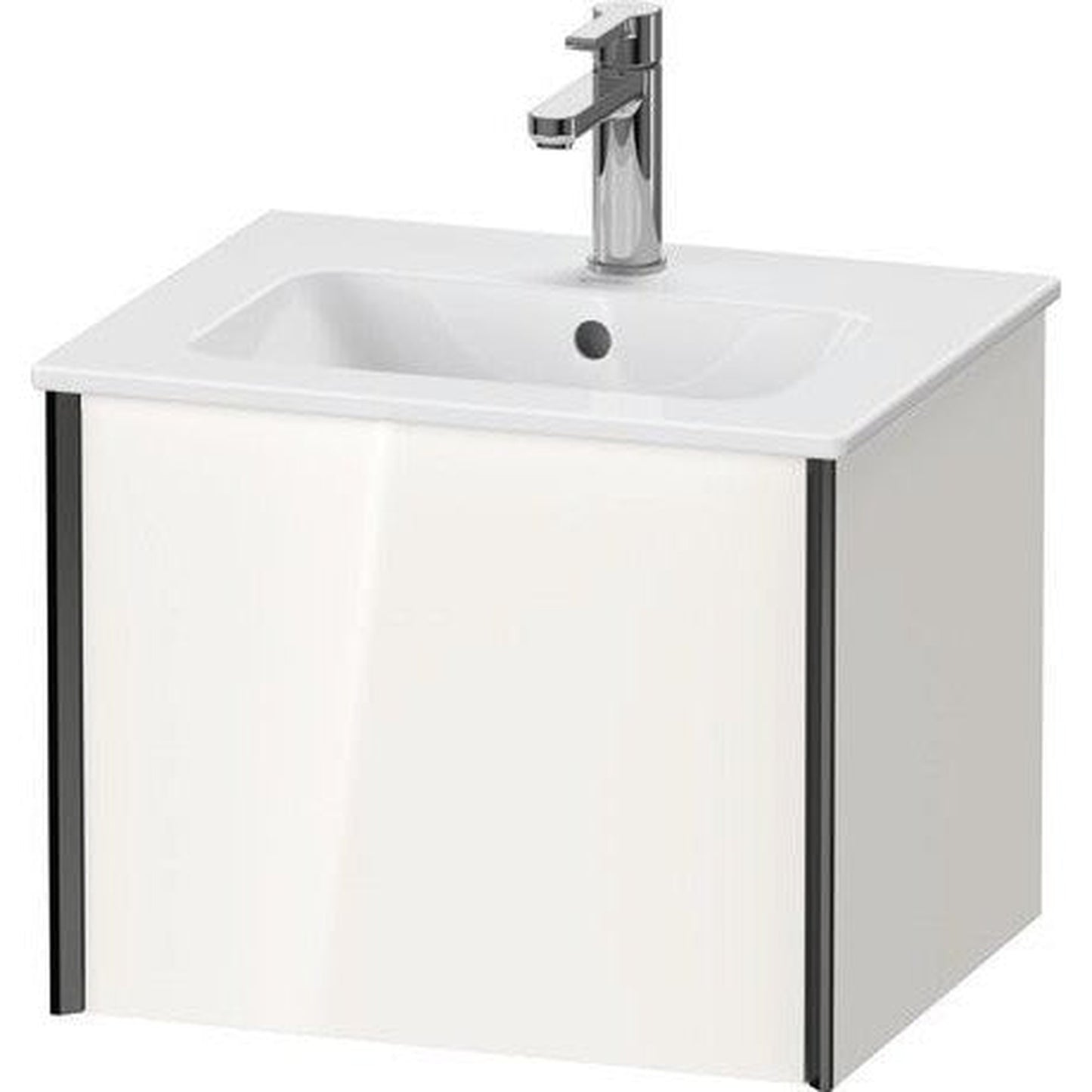 Duravit Xviu 20" x 16" x 17" One Drawer Wall-Mount Vanity Unit, White High Gloss (XV42150B222)
