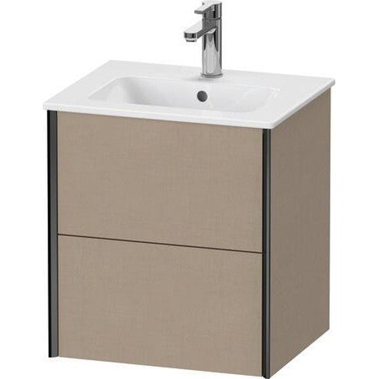 Duravit Xviu 20" x 22" x 17" Two Drawer Wall-Mount Vanity Unit, Linen (XV43150B275)