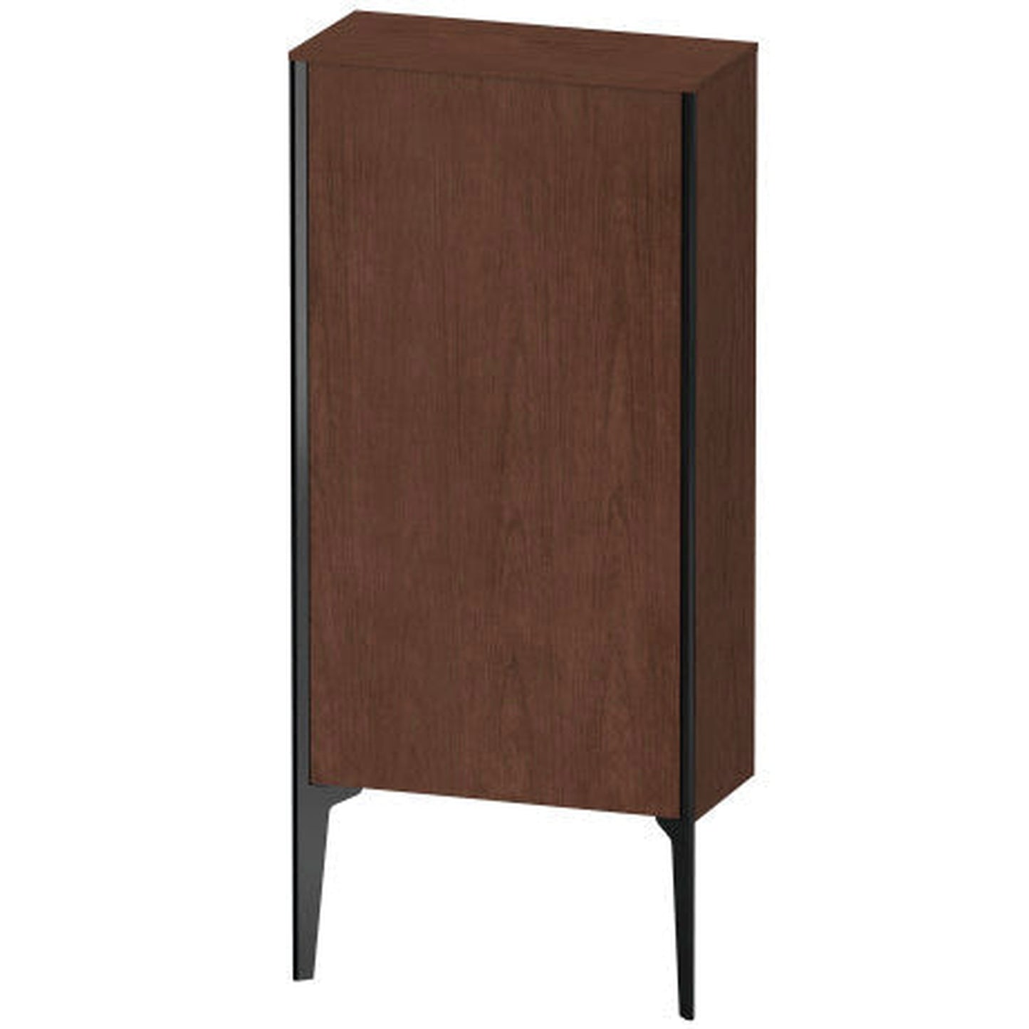 Duravit Xviu 20" x 35" Semi Tall Cabinet With Left Hinge, Black Matt and American Walnut Finish (XV1306LB213)
