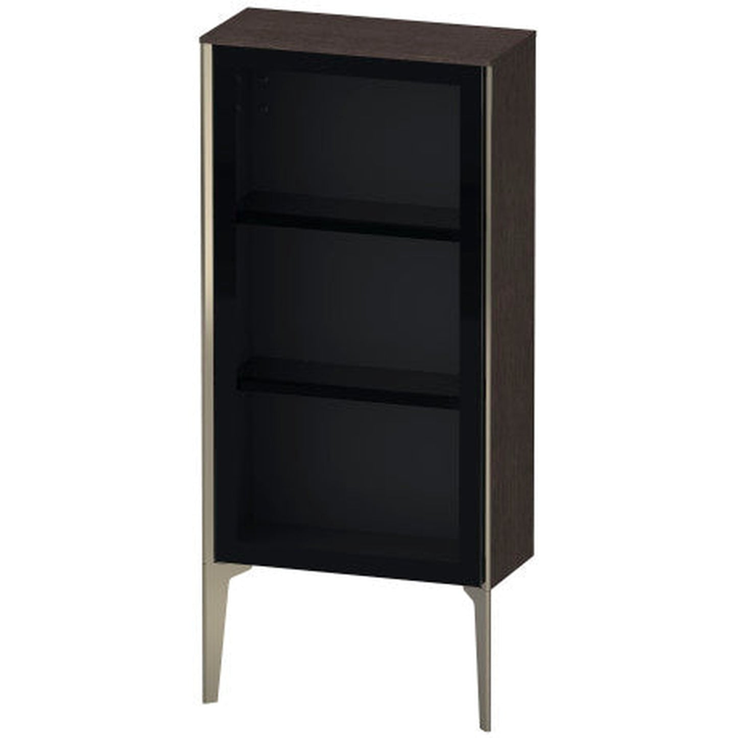 Duravit Xviu 20" x 35" Semi Tall Cabinet With Left Hinge, Champagne Matt and Brushed Oak Finish (XV1361LB112)
