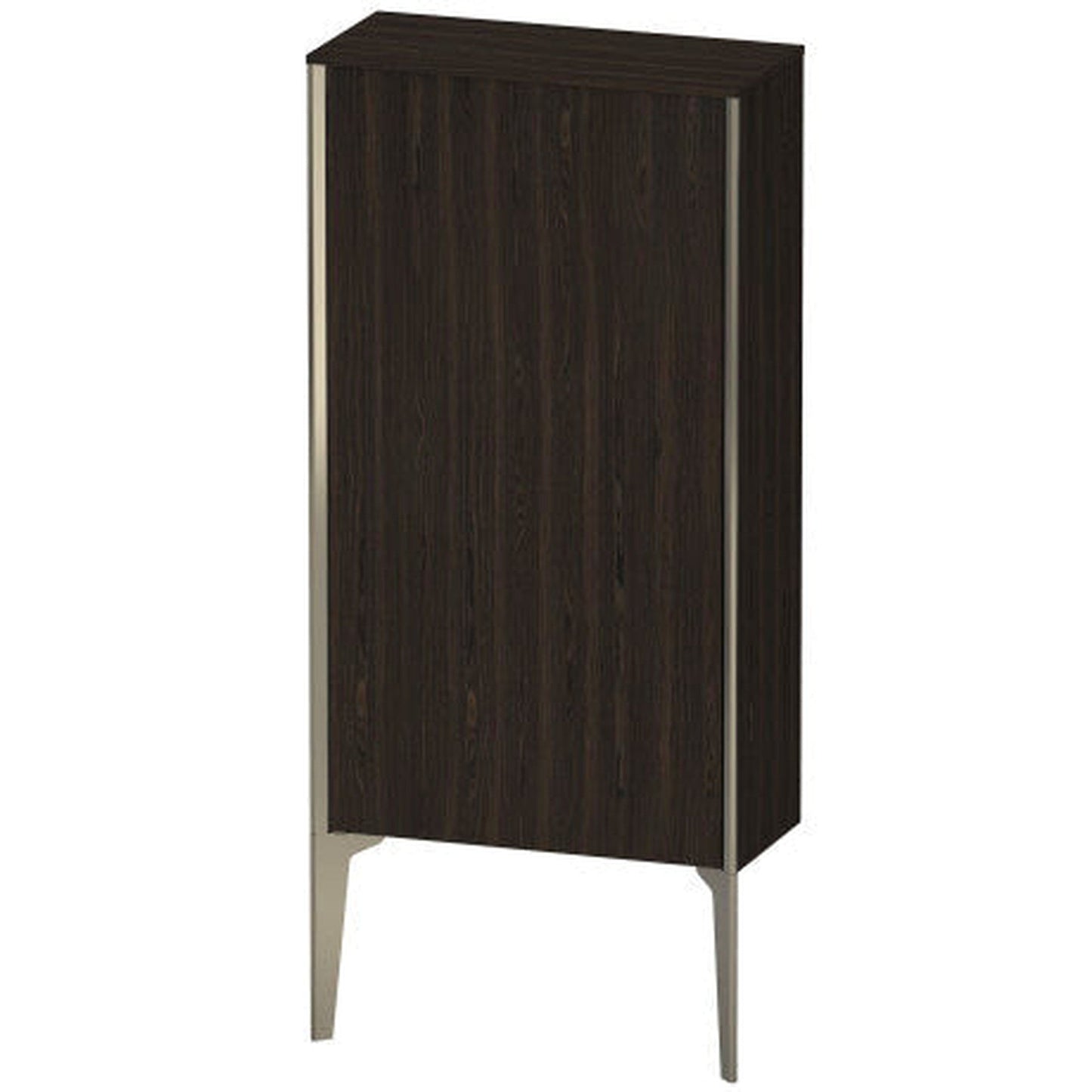 Duravit Xviu 20" x 35" Semi Tall Cabinet With Left Hinge, Champagne Matt and Brushed Walnut Real Wood Veneer Finish (XV1306-LB)
