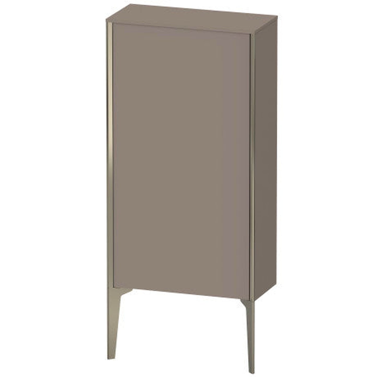 Duravit Xviu 20" x 35" Semi Tall Cabinet With Right Hinge, Champagne Matt and Basalt Matt Finish (XV1306RB143)