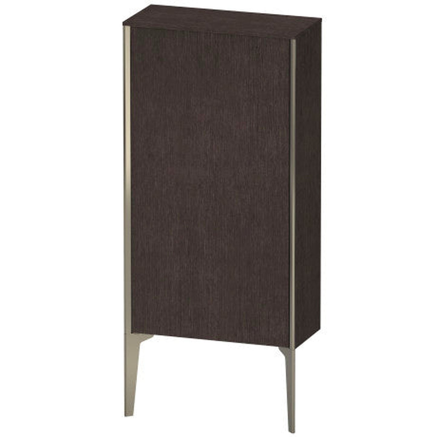 Duravit Xviu 20" x 35" Semi Tall Cabinet With Right Hinge, Champagne Matt and Brushed Dark Oak Real Wood Veneer Finish (XV1306RB172)
