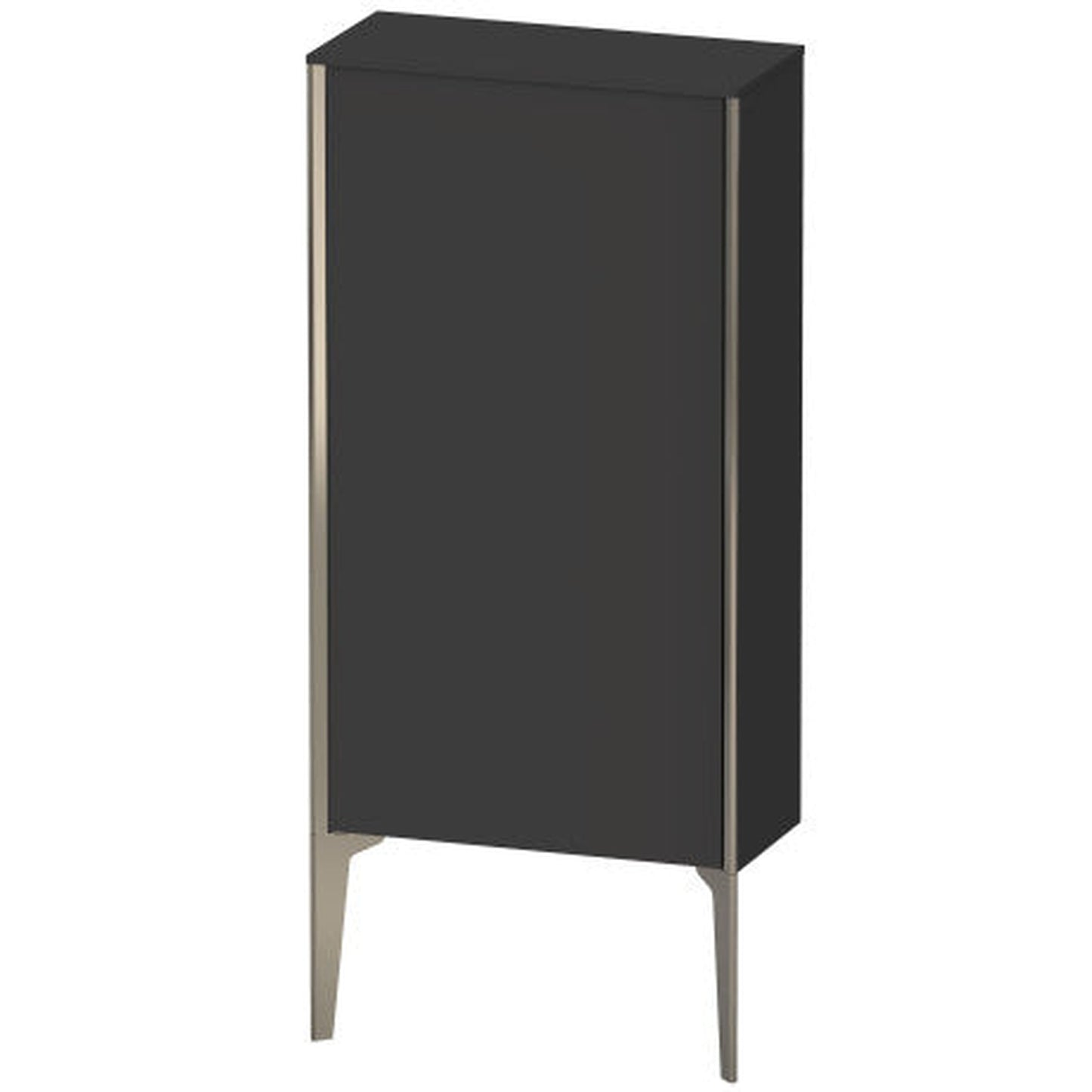 Duravit Xviu 20" x 35" Semi Tall Cabinet With Right Hinge, Champagne Matt and Graphite Super Matt Finish (XV1306RB180)