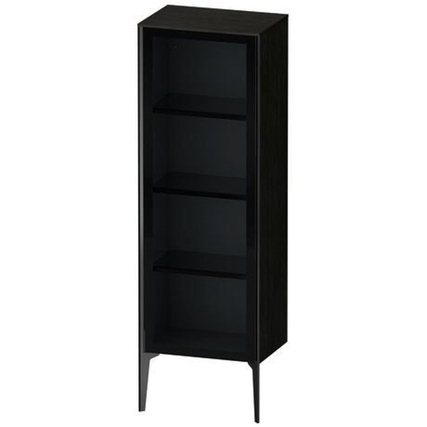 Duravit Xviu 20" x 52" Semi Tall Cabinet With Left Hinge, Black Matt and Oak Black Finish (XV1368LB216)