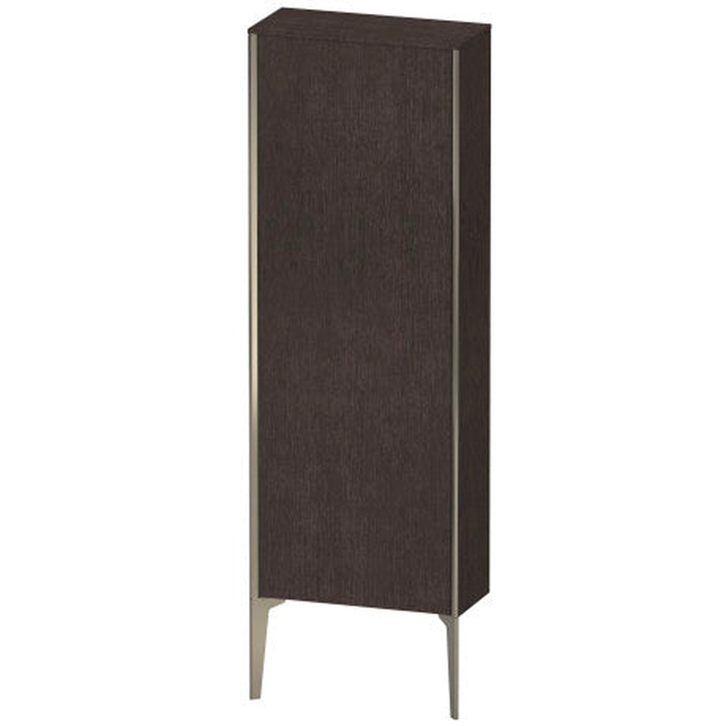 Duravit Xviu 20" x 52" Semi Tall Cabinet With Left Hinge, Champagne Matt and Brushed Dark Oak Real Wood Veneer Finish (XV1316LB172)