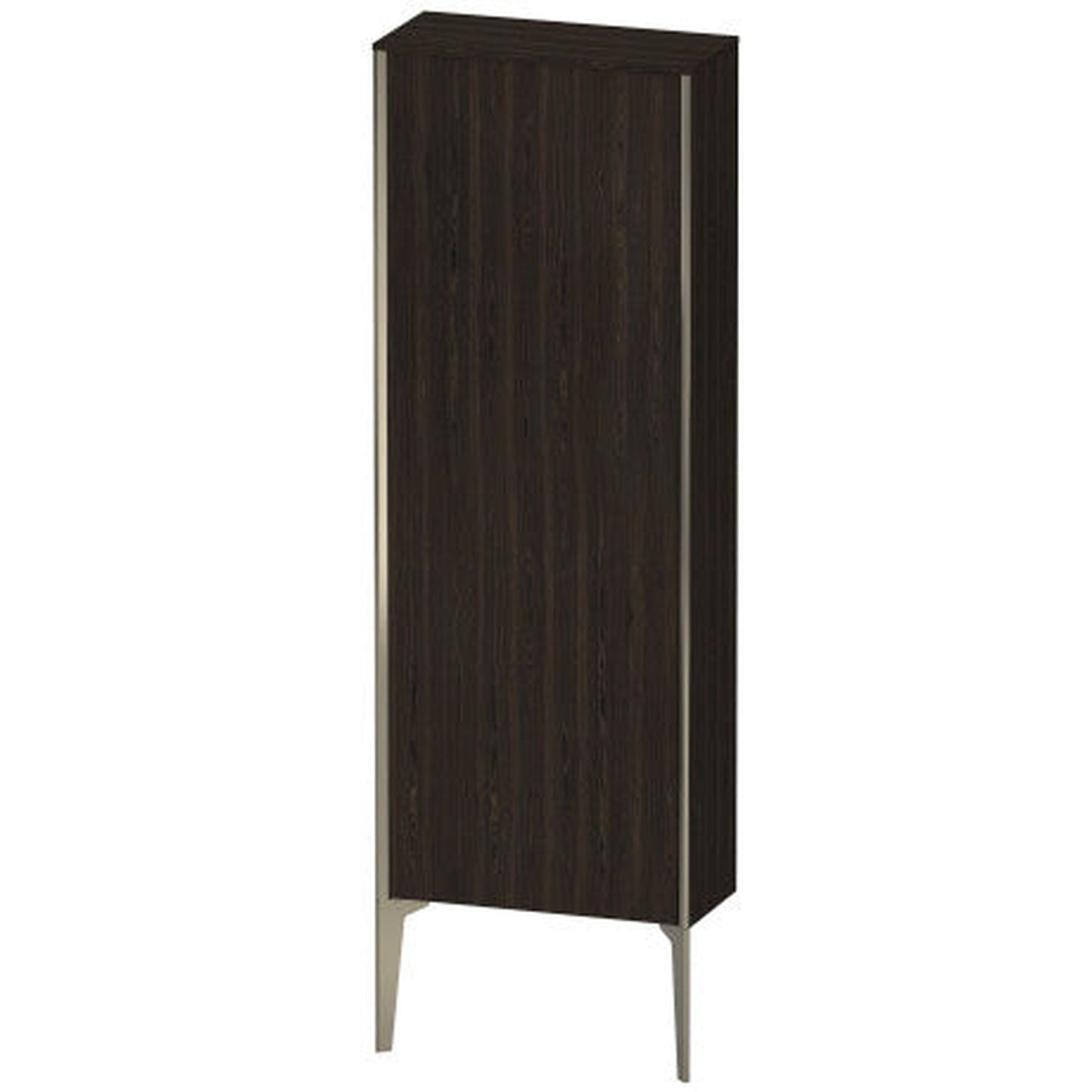 Duravit Xviu 20" x 52" Semi Tall Cabinet With Left Hinge, Champagne Matt and Brushed Walnut Real Wood Veneer Finish (XV1316LB169)