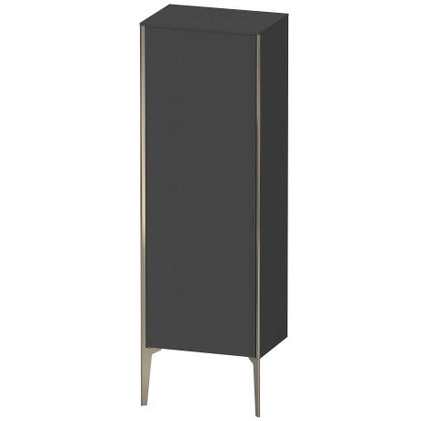 Duravit Xviu 20" x 52" Semi Tall Cabinet With Left Hinge, Champagne Matt and Graphite Matt Finish (XV1326LB149)