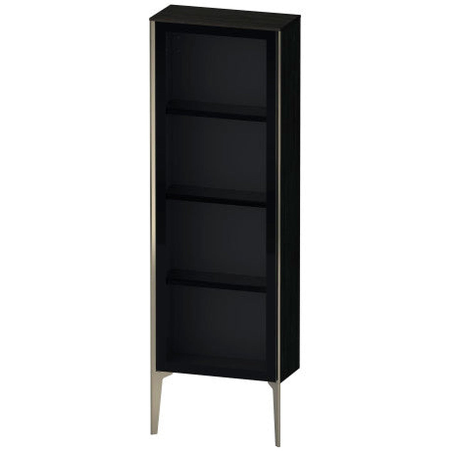 Duravit Xviu 20" x 52" Semi Tall Cabinet With Left Hinge, Champagne Matt and Oak Black Finish (XV1366LB116)