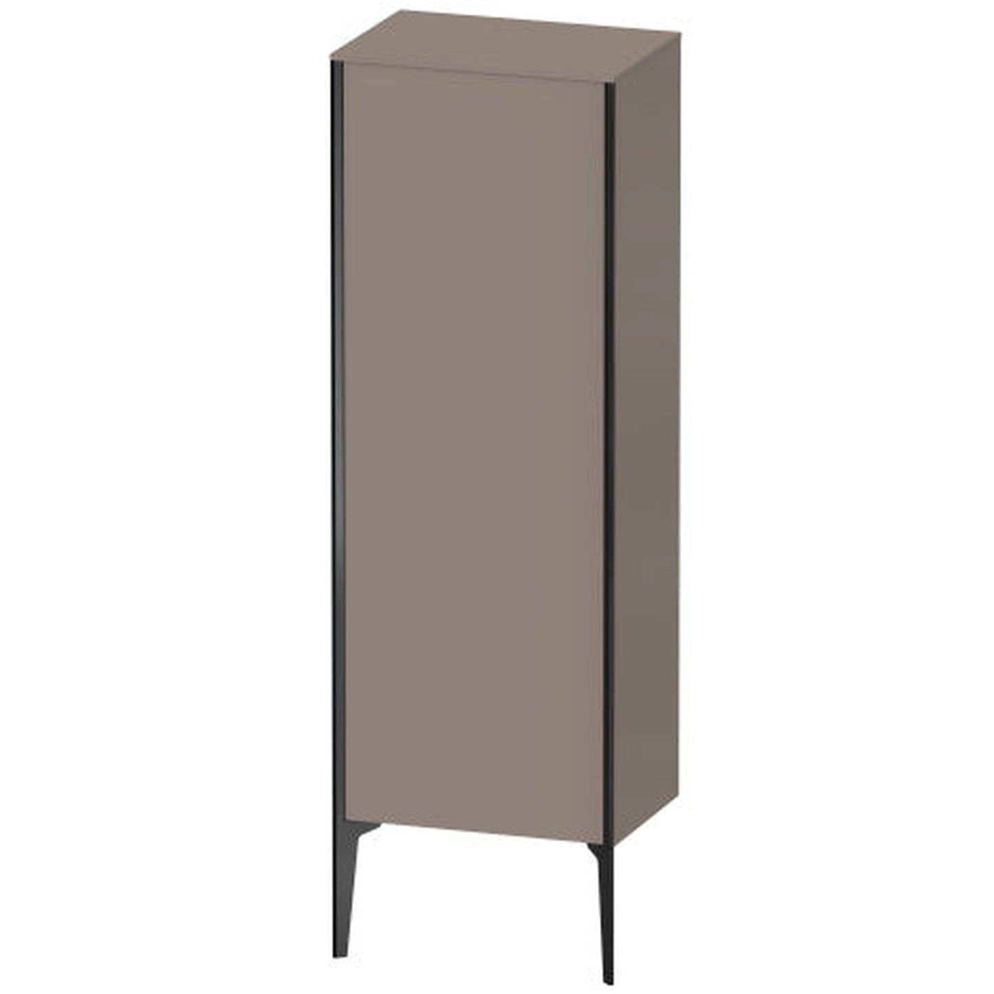 Duravit Xviu 20" x 52" Semi Tall Cabinet With Right Hinge, Black Matt and Basalt Matt Finish (XV1326RB243)