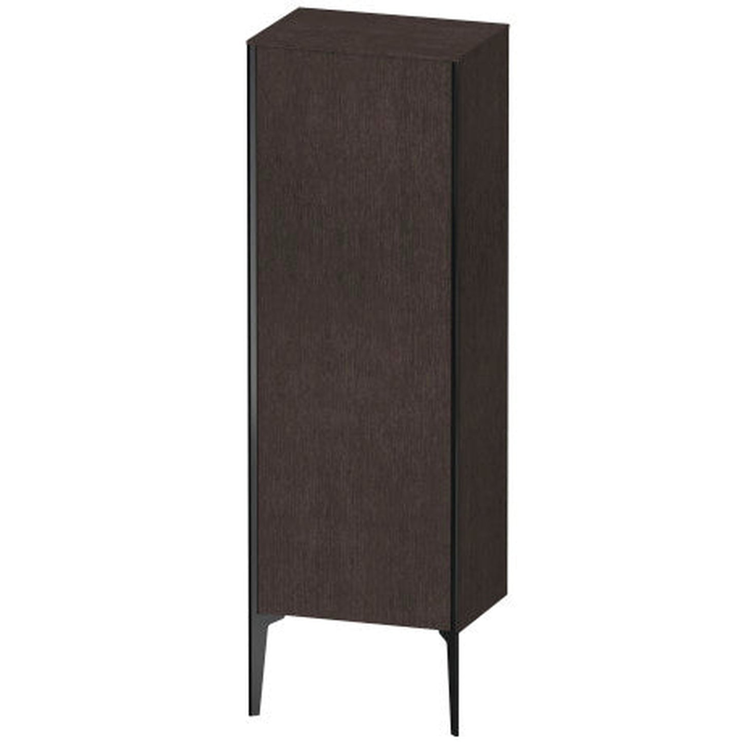 Duravit Xviu 20" x 52" Semi Tall Cabinet With Right Hinge, Black Matt and Brushed Dark Oak Real Wood Veneer Finish (XV1326RB272)