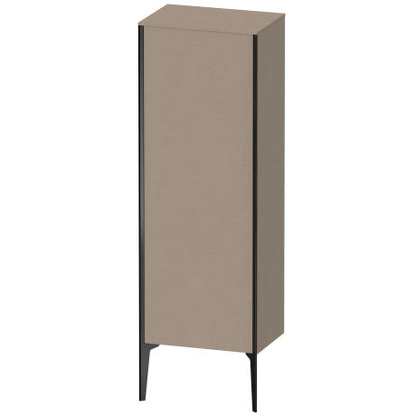 Duravit Xviu 20" x 52" Semi Tall Cabinet With Right Hinge, Black Matt and Linen Finish (XV1326RB275)