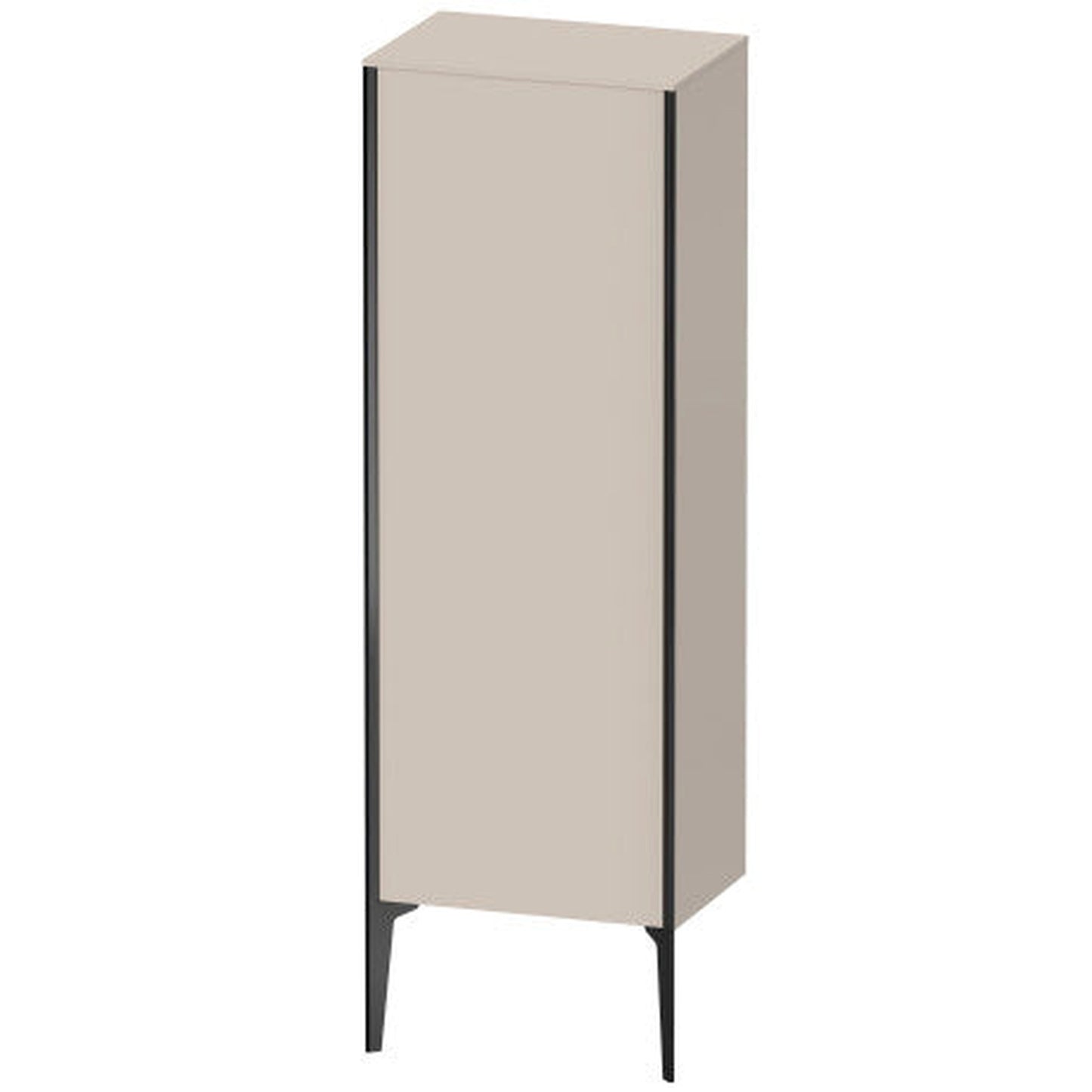 Duravit Xviu 20" x 52" Semi Tall Cabinet With Right Hinge, Black Matt and Taupe Matt Finish (XV1326RB291)