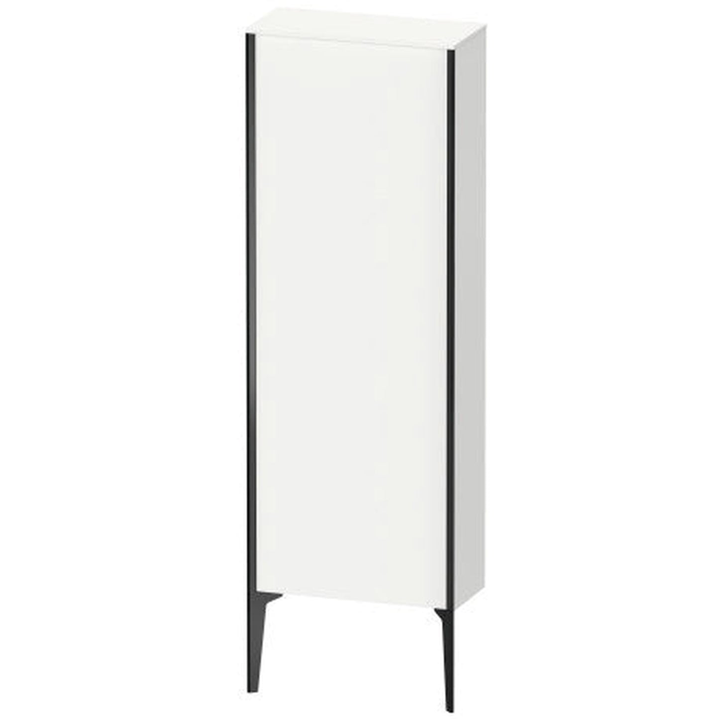 Duravit Xviu 20" x 52" Semi Tall Cabinet With Right Hinge, Black Matt and White Matt Finish (XV1316RB218)