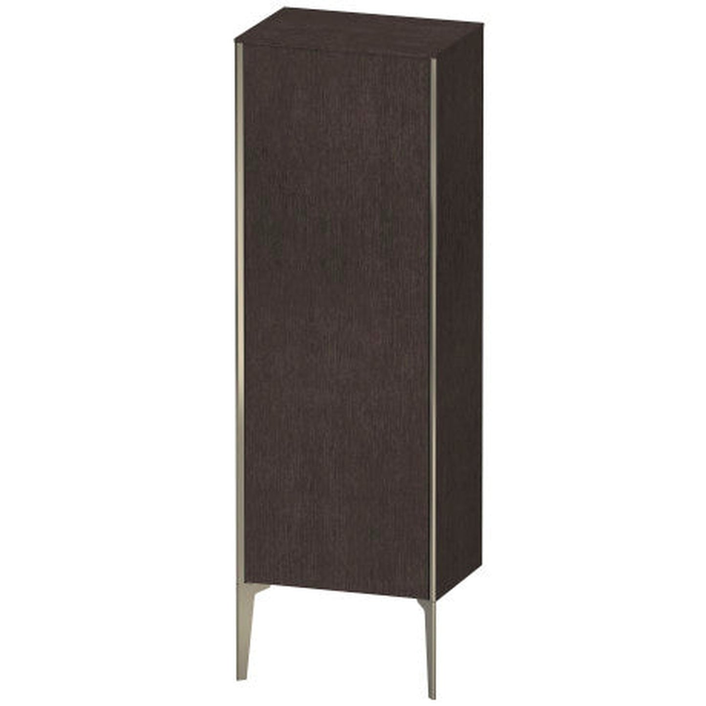Duravit Xviu 20" x 52" Semi Tall Cabinet With Right Hinge, Champagne Matt and Brushed Dark Oak Real Wood Veneer Finish (XV1326RB172)