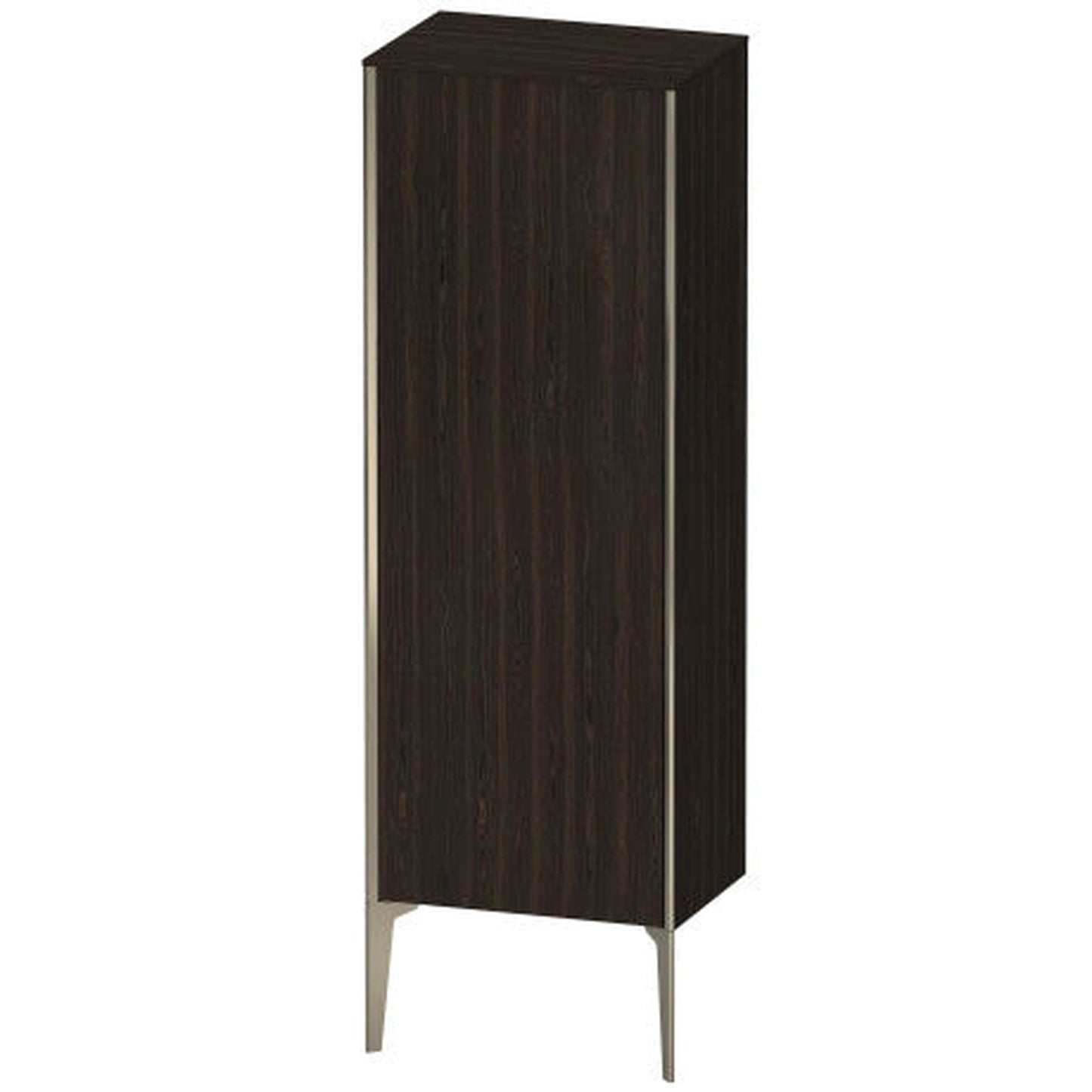 Duravit Xviu 20" x 52" Semi Tall Cabinet With Right Hinge, Champagne Matt and Brushed Walnut Real Wood Veneer Finish (XV1326RB169)