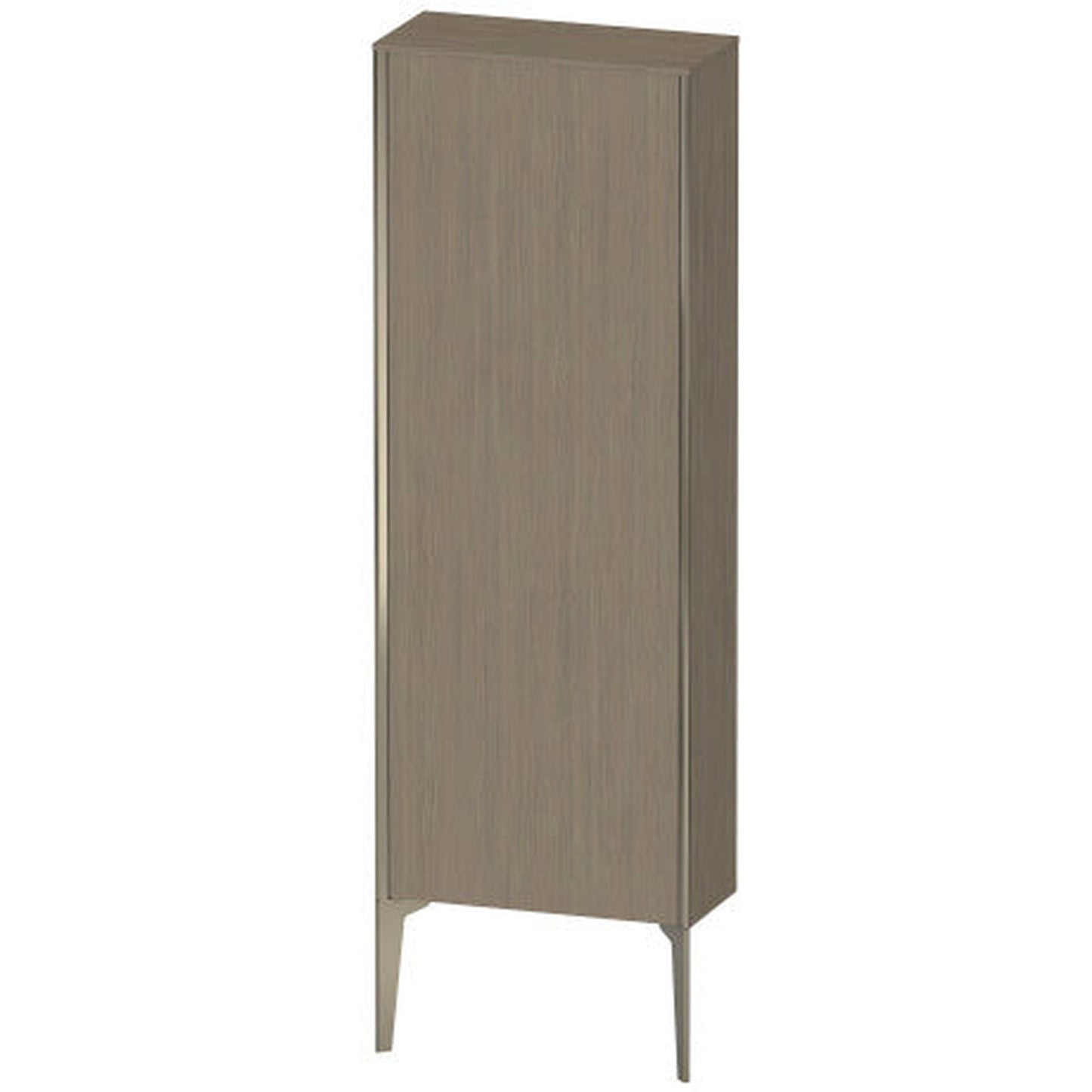 Duravit Xviu 20" x 52" Semi Tall Cabinet With Right Hinge, Champagne Matt and Oak Terra Finish (XV1316RB135)