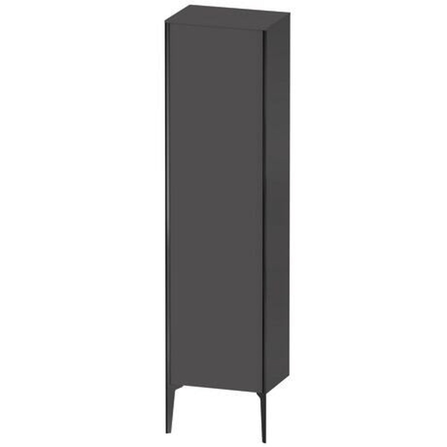 Duravit Xviu 20" x 70" Tall Cabinet With Left Hinge, Black Matt and Graphite Matt Finish (XV1336LB249)
