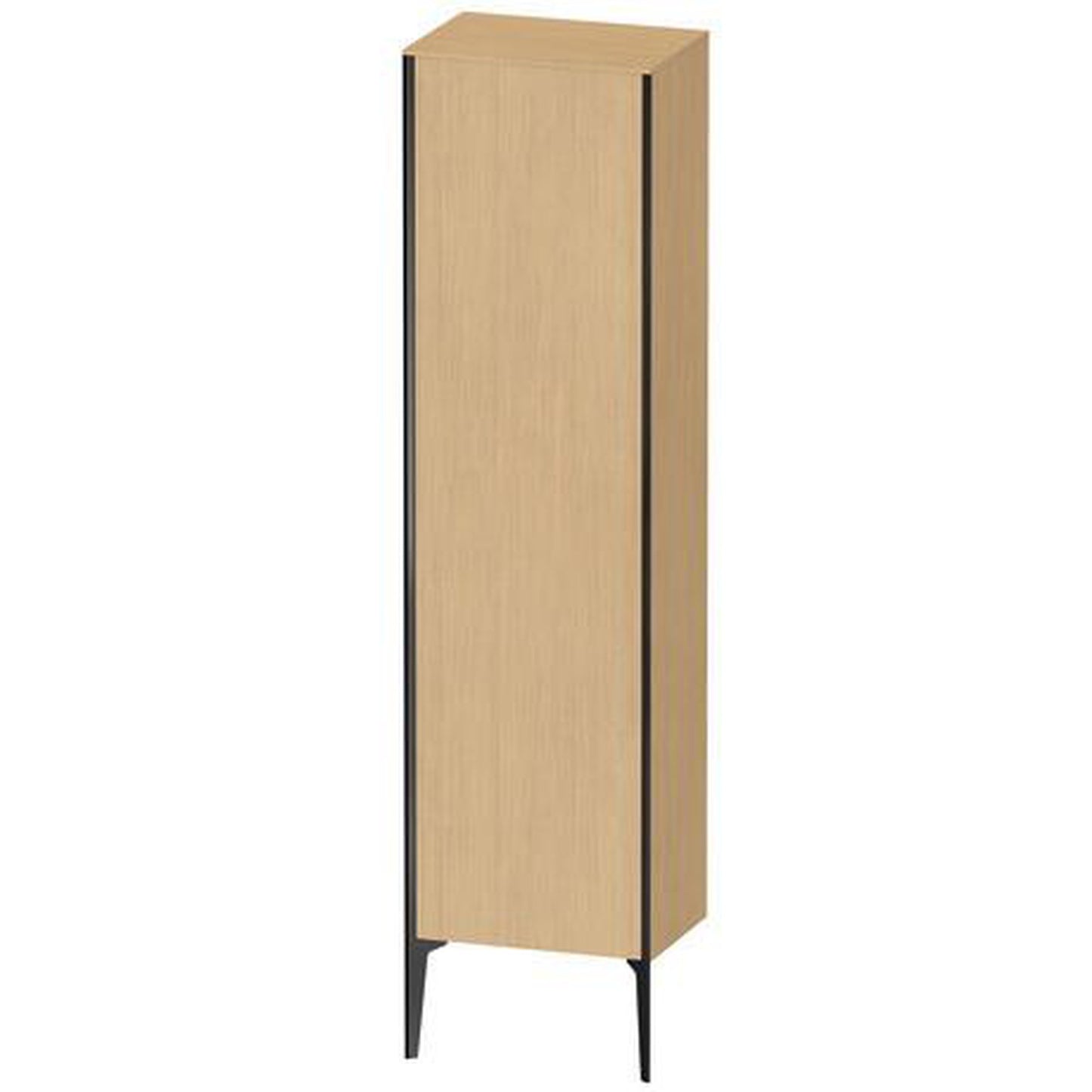 Duravit Xviu 20" x 70" Tall Cabinet With Left Hinge, Black Matt and Natural Oak Finish (XV1336LB230)