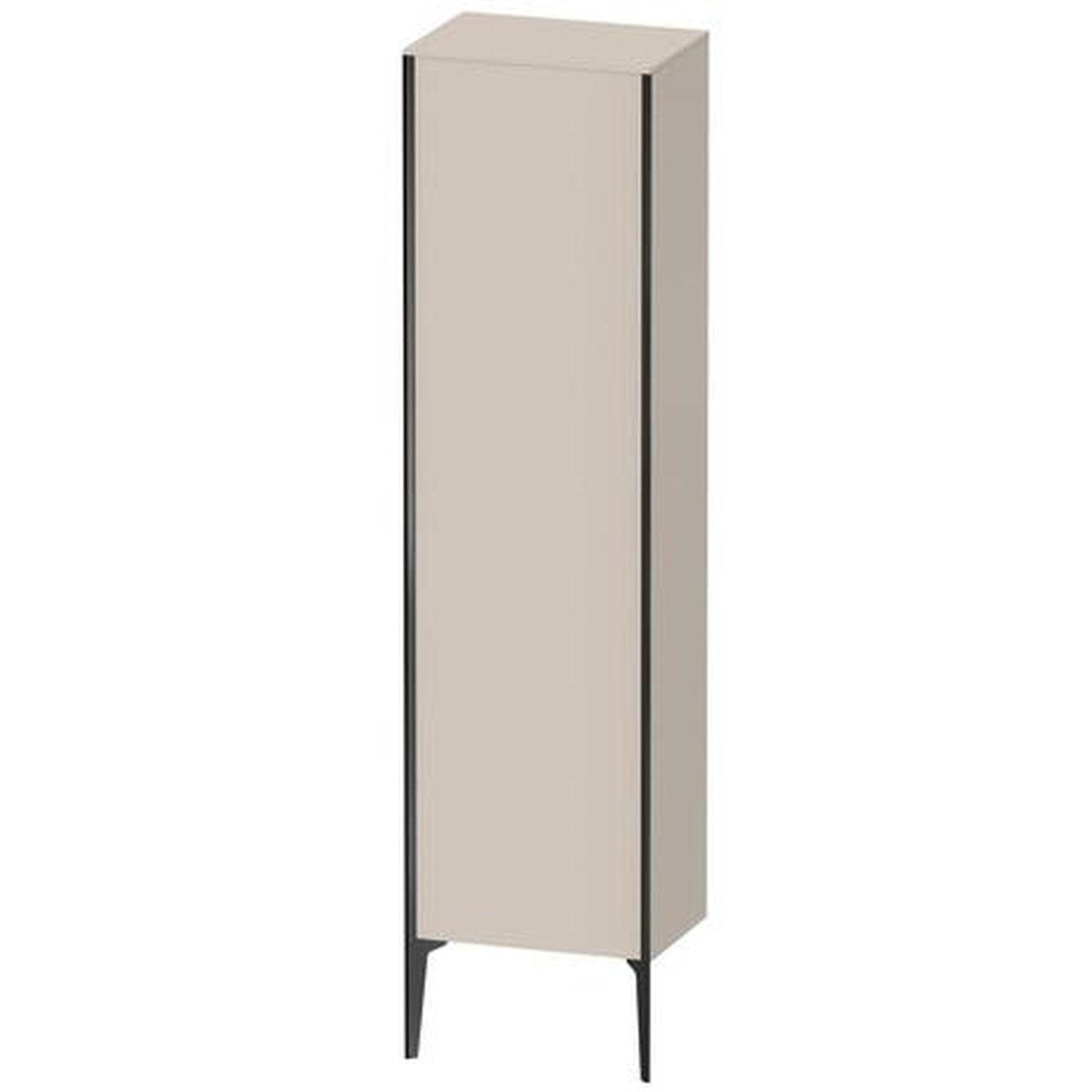 Duravit Xviu 20" x 70" Tall Cabinet With Left Hinge, Black Matt and Taupe Matt Finish (XV1336LB291)