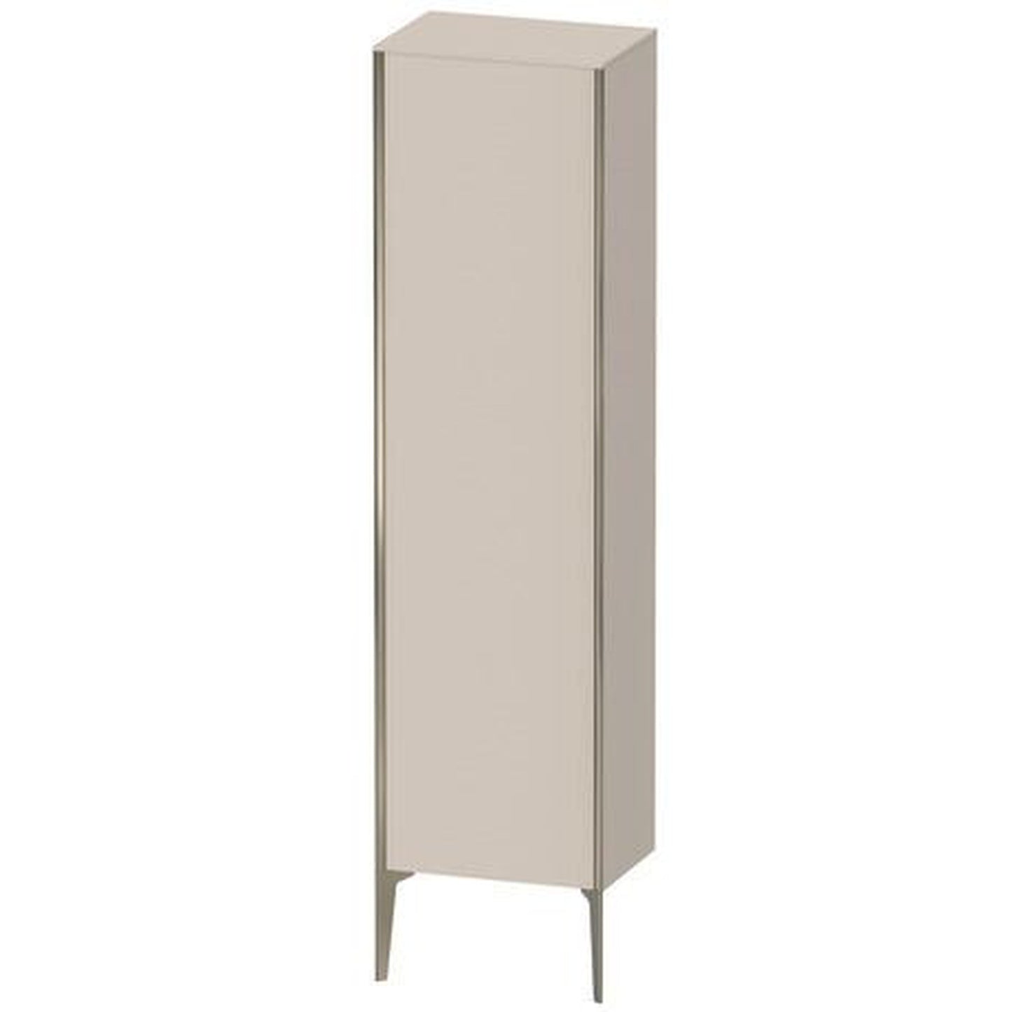 Duravit Xviu 20" x 70" Tall Cabinet With Left Hinge, Champagne Matt and Taupe Matt Finish (XV1336LB191)