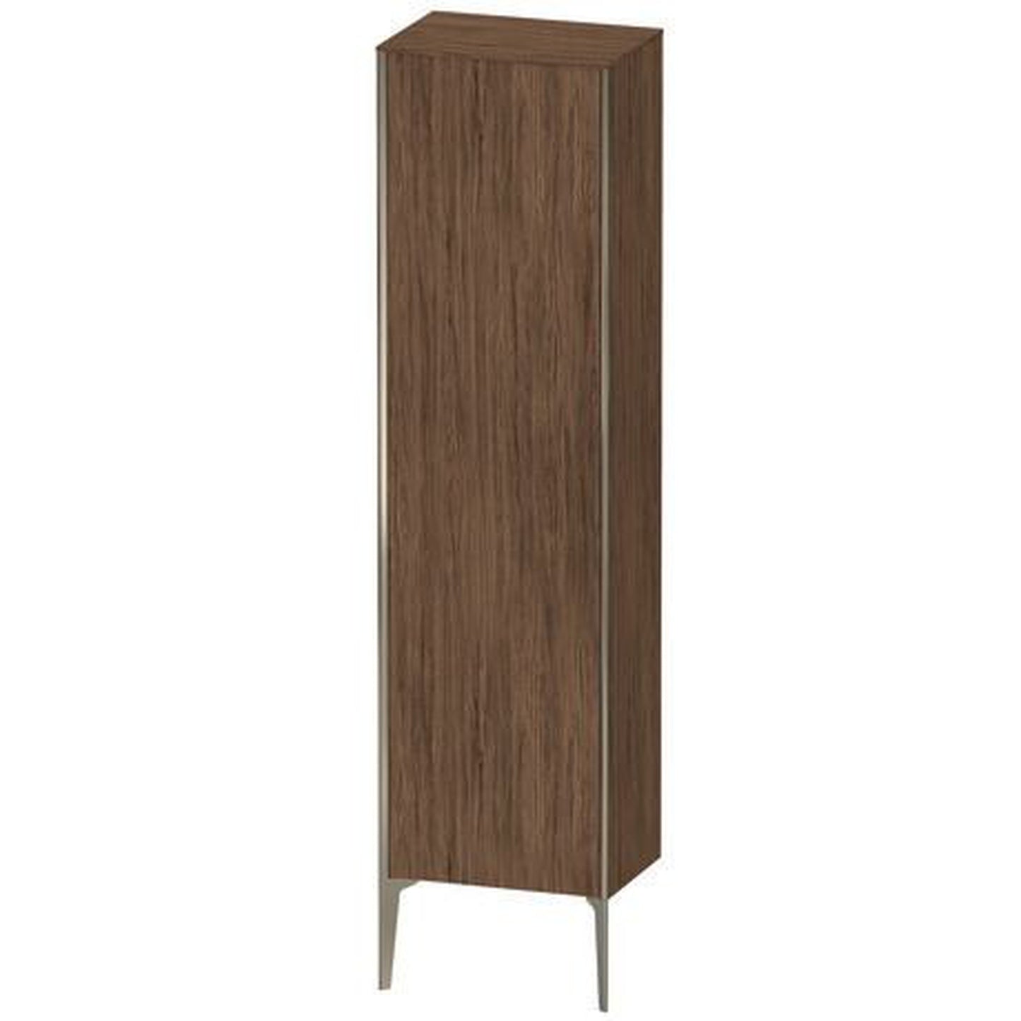 Duravit Xviu 20" x 70" Tall Cabinet With Left Hinge, Champagne Matt and Walnut Dark Finish (XV1336LB121)
