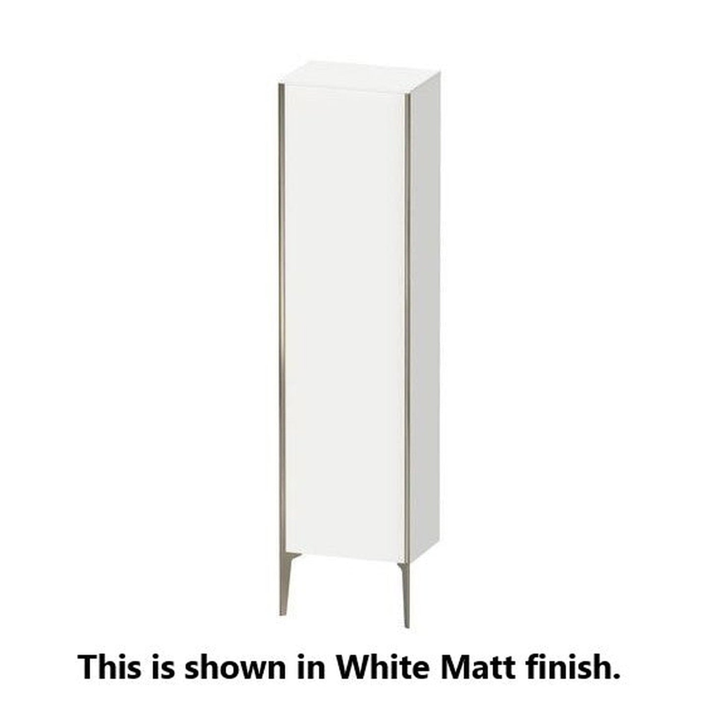 Duravit Xviu 20" x 70" Tall Cabinet With Left Hinge, Champagne Matt and White High Gloss Finish (XV1336LB122)
