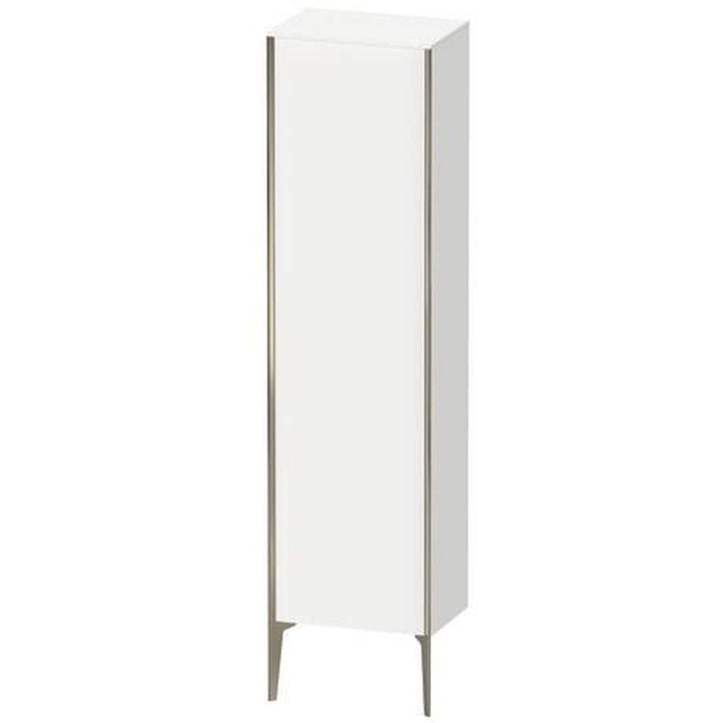 Duravit Xviu 20" x 70" Tall Cabinet With Left Hinge, Champagne Matt and White Matt Finish (XV1336LB118)