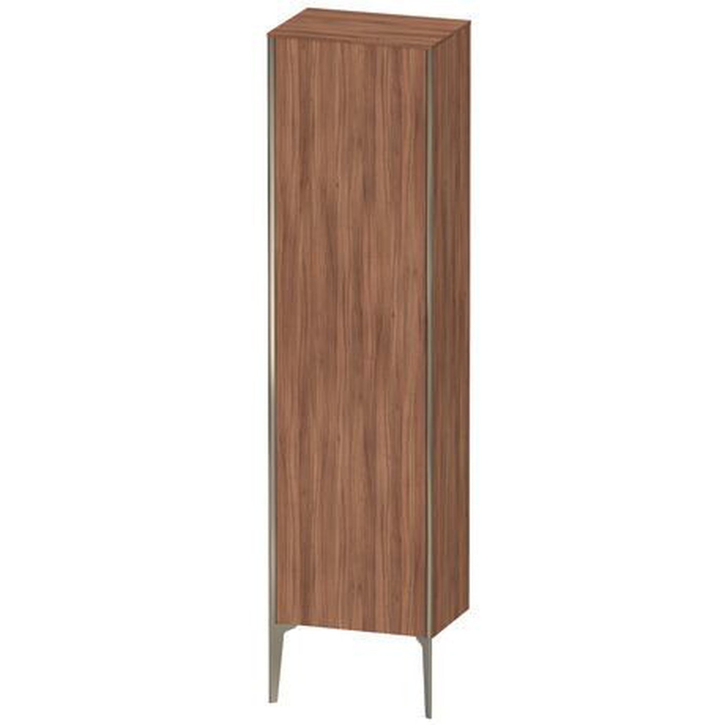 Duravit Xviu 20" x 70" Tall Cabinet With Right Hinge, Champagne Matt and Natural Walnut Finish (XV1336RB179)