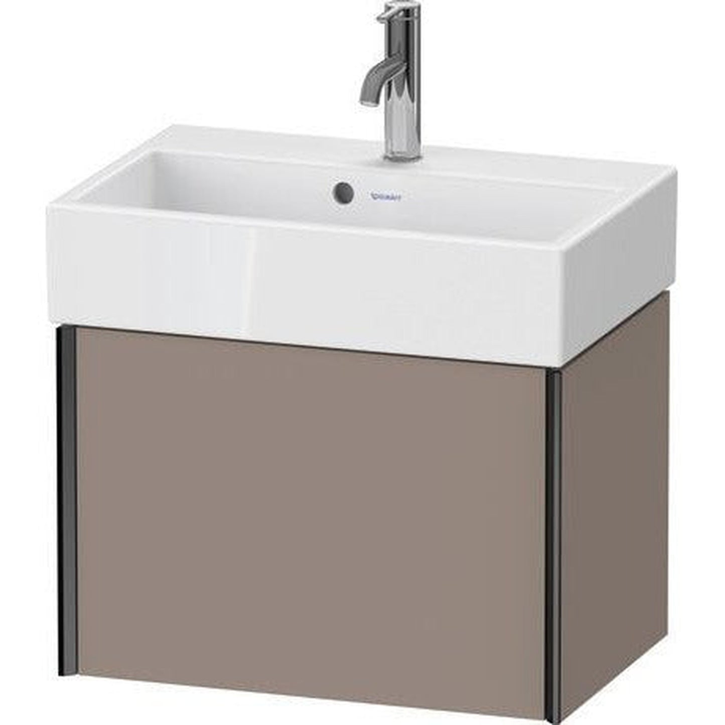 Duravit Xviu 23" x 16" x 15" One Drawer Wall-Mount Vanity Unit, Basalt Matt (XV42160B243)