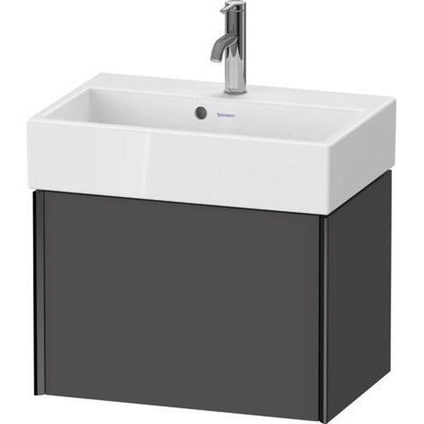 Duravit Xviu 23" x 16" x 15" One Drawer Wall-Mount Vanity Unit, Graphite Matt (XV42160B249)