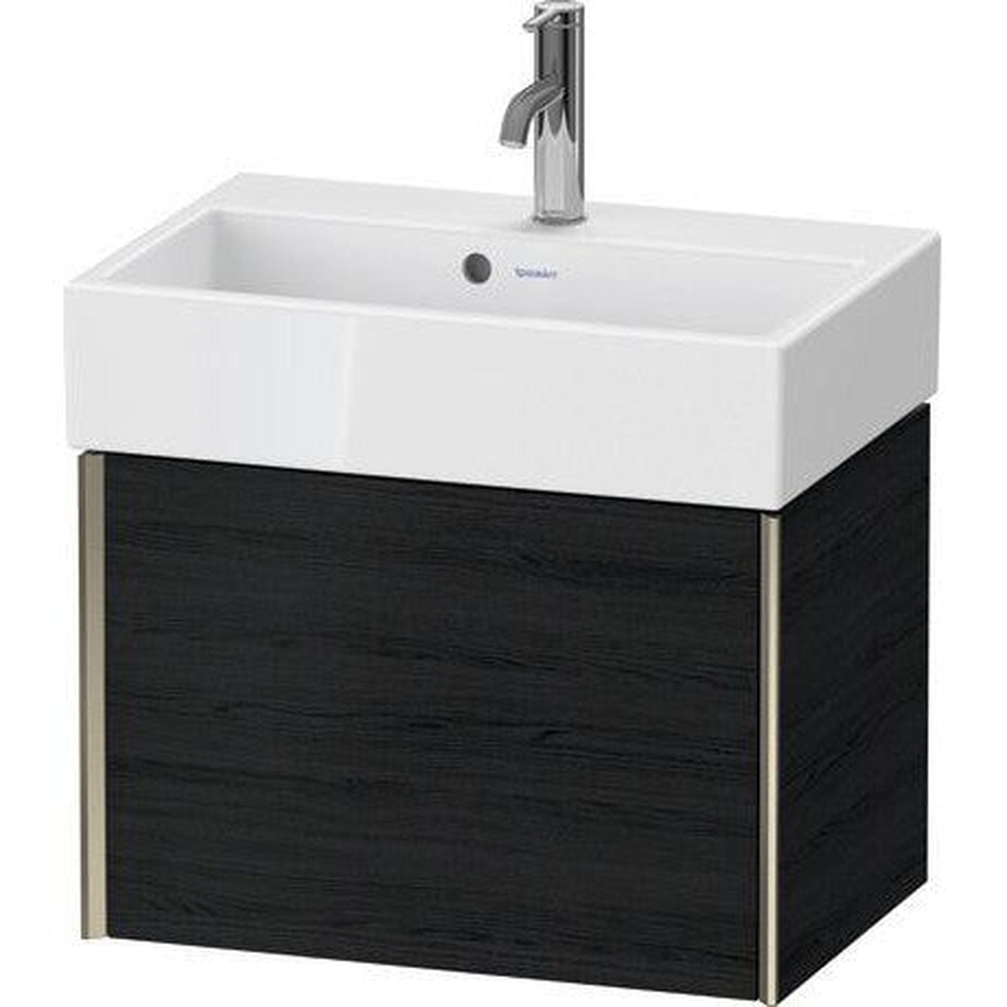 Duravit Xviu 23" x 16" x 15" One Drawer Wall-Mount Vanity Unit, Oak Black (XV42160B116)