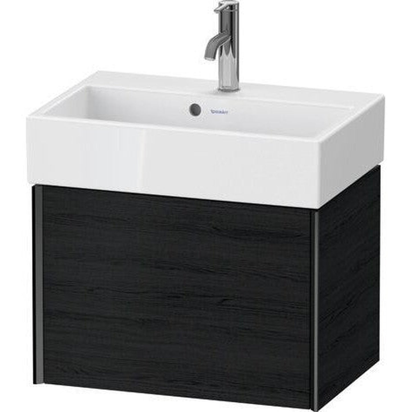 Duravit Xviu 23" x 16" x 15" One Drawer Wall-Mount Vanity Unit, Oak Black (XV42160B216)