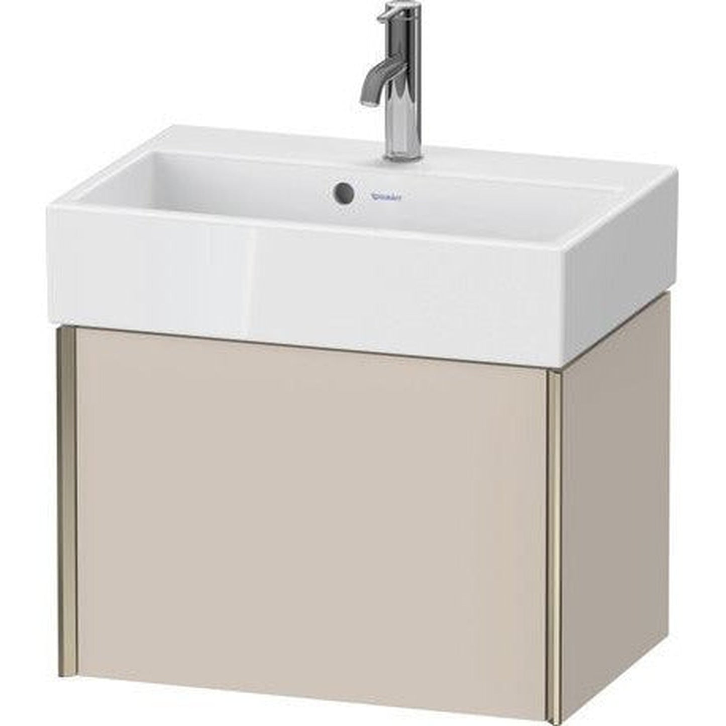Duravit Xviu 23" x 16" x 15" One Drawer Wall-Mount Vanity Unit, Taupe Matt (XV42160B191)