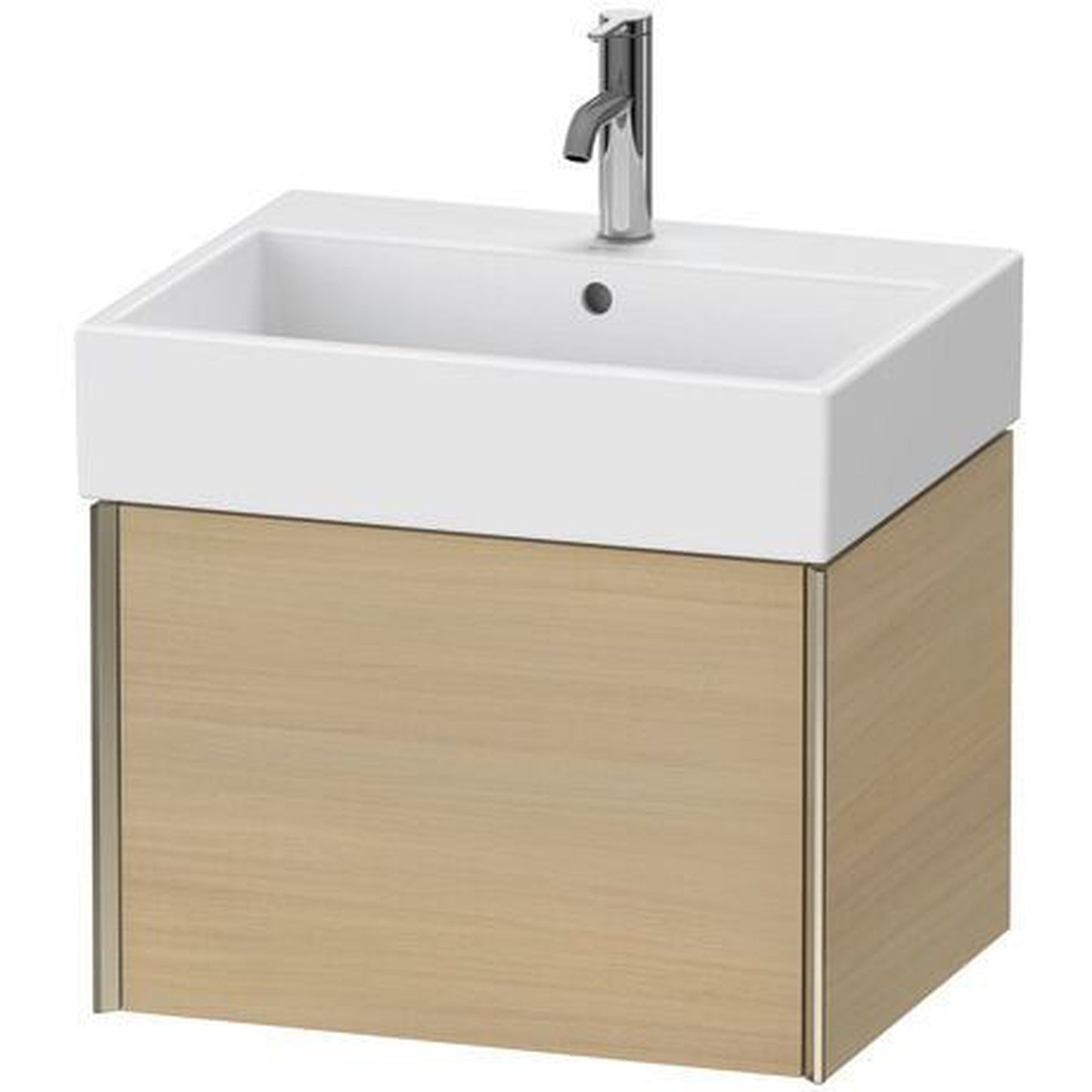 Duravit Xviu 23" x 16" x 18" One Drawer Wall-Mount Vanity Unit, Mediterreanean Oak Real Wood Veneer (XV42340B171)