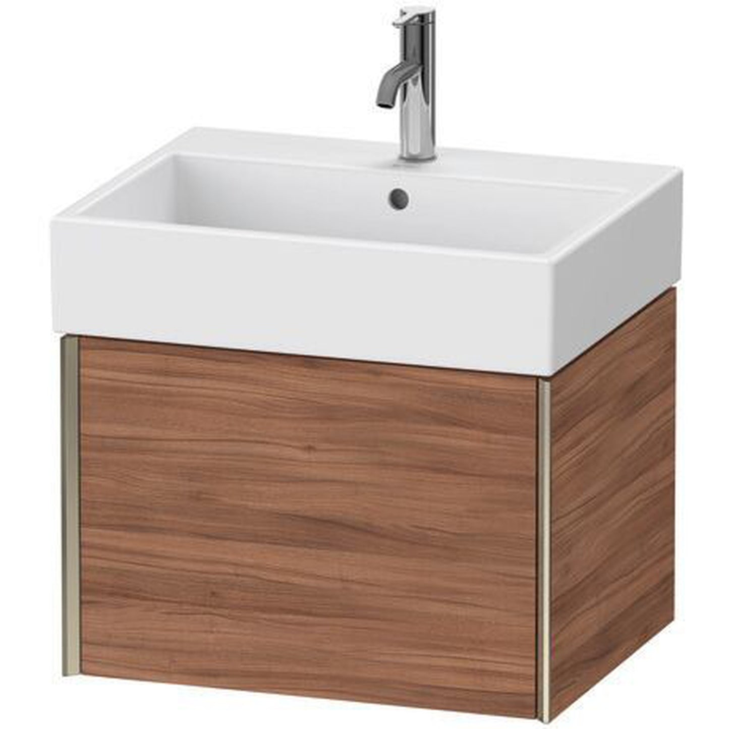 Duravit Xviu 23" x 16" x 18" One Drawer Wall-Mount Vanity Unit, Natural Walnut (XV42340B179)
