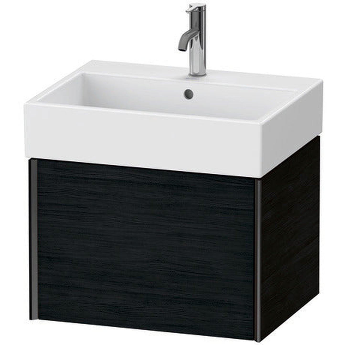 Duravit Xviu 23" x 16" x 18" One Drawer Wall-Mount Vanity Unit, Oak Black (XV42340B216)