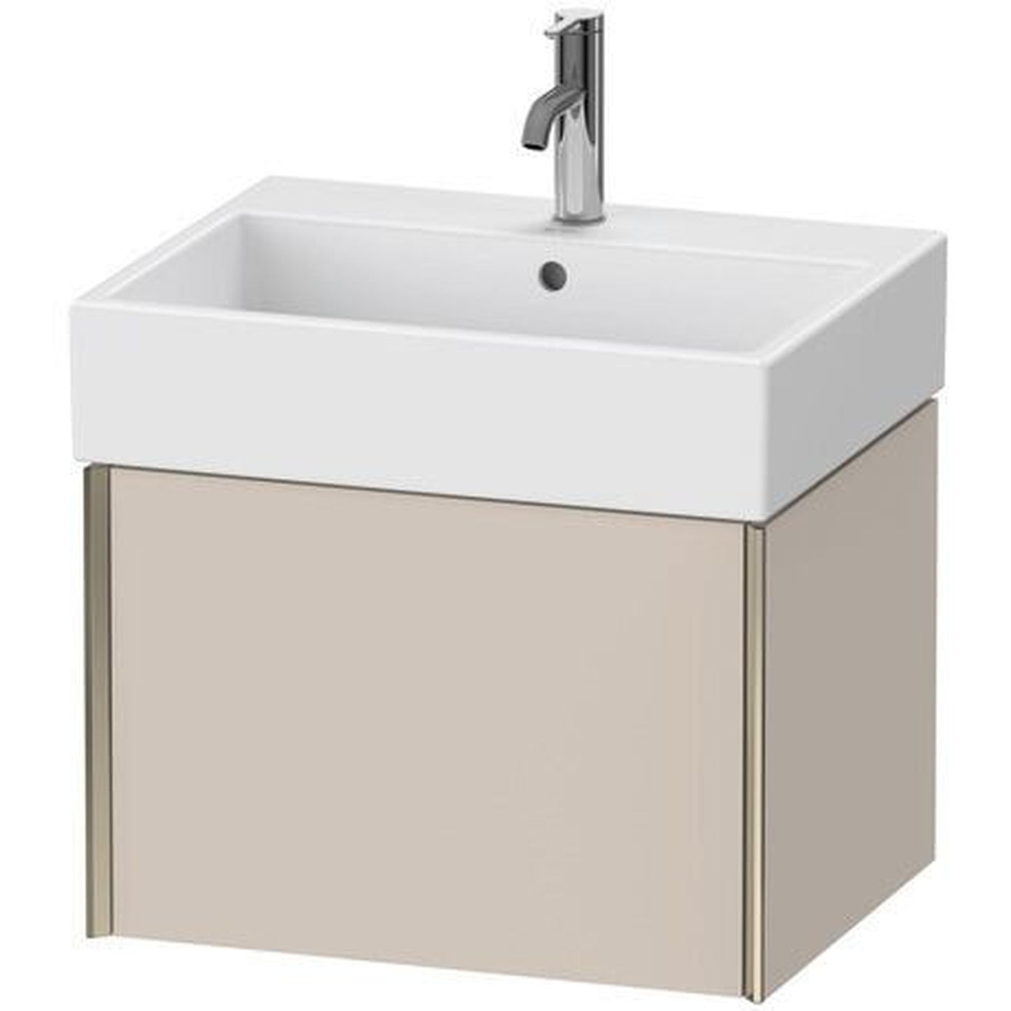 Duravit Xviu 23" x 16" x 18" One Drawer Wall-Mount Vanity Unit, Taupe Matt (XV42340B191)