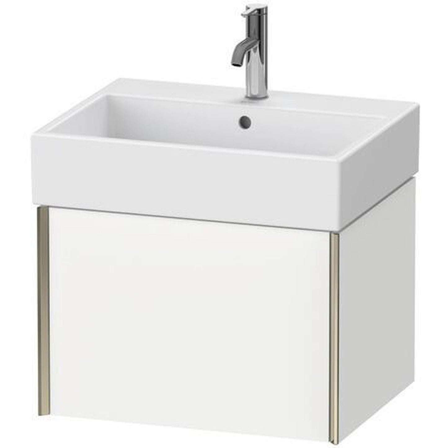 Duravit Xviu 23" x 16" x 18" One Drawer Wall-Mount Vanity Unit, White Matt (XV42340B118)