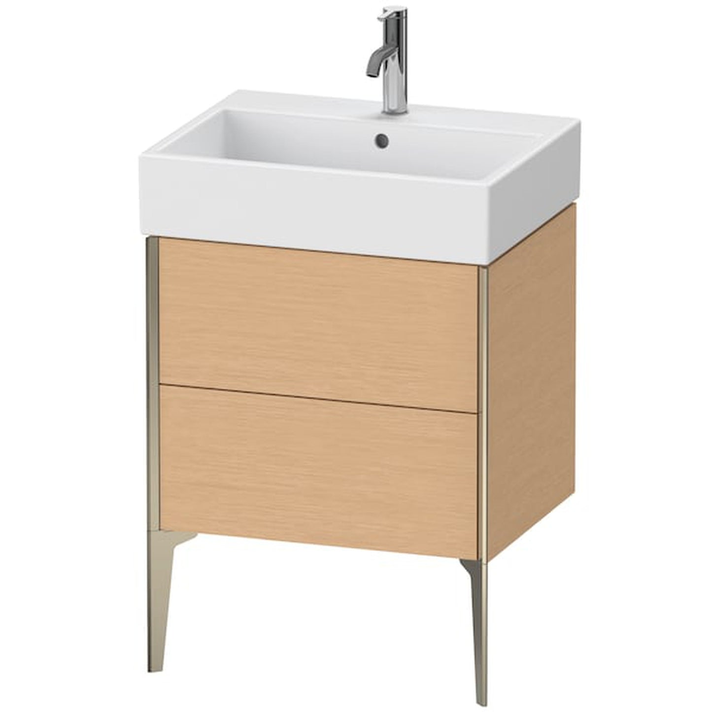 Duravit Xviu 23" x 19" x 18" Two Drawer Floorstanding Vanity Unit, Brushed Oak (XV45340B112)