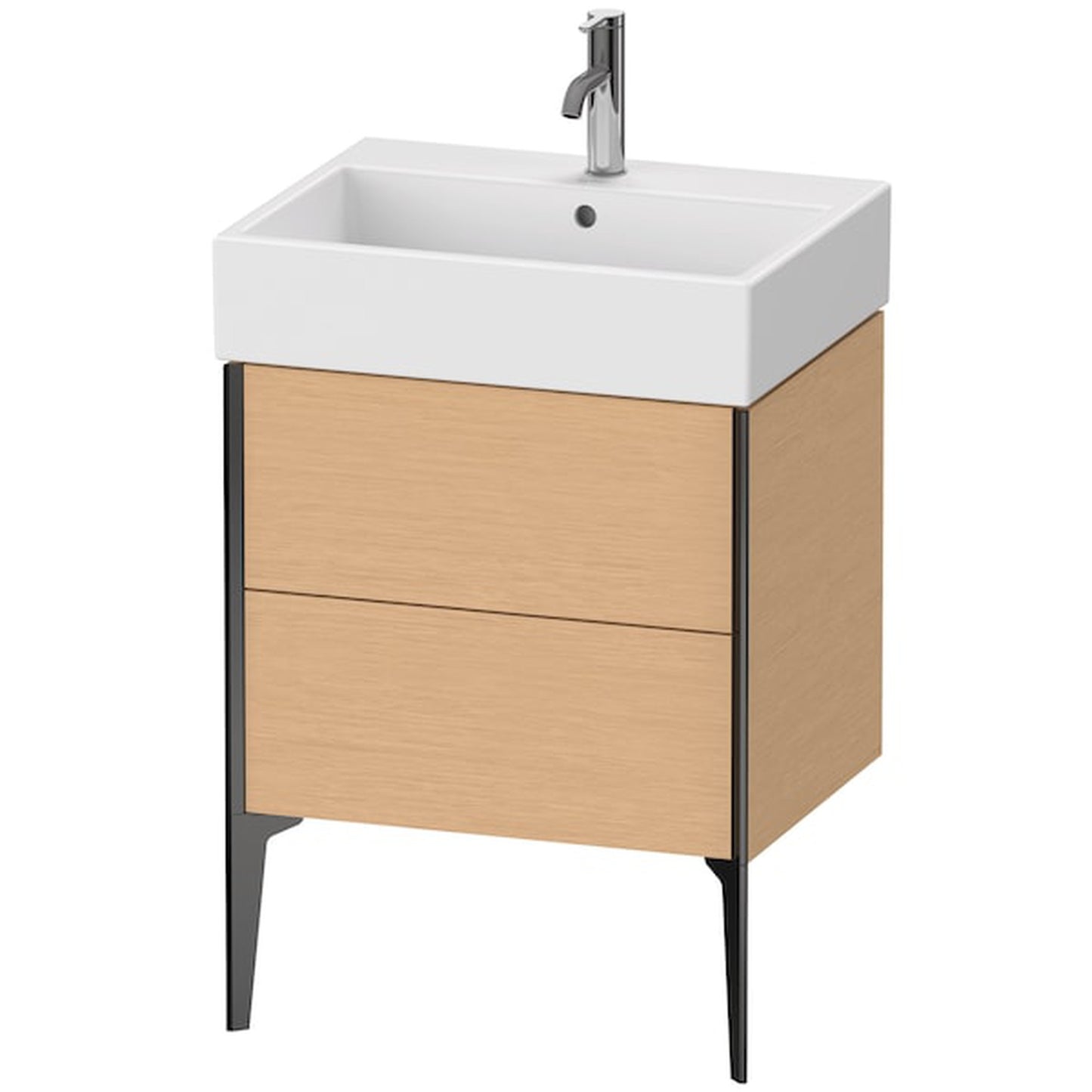 Duravit Xviu 23" x 19" x 18" Two Drawer Floorstanding Vanity Unit, Brushed Oak (XV45340B212)