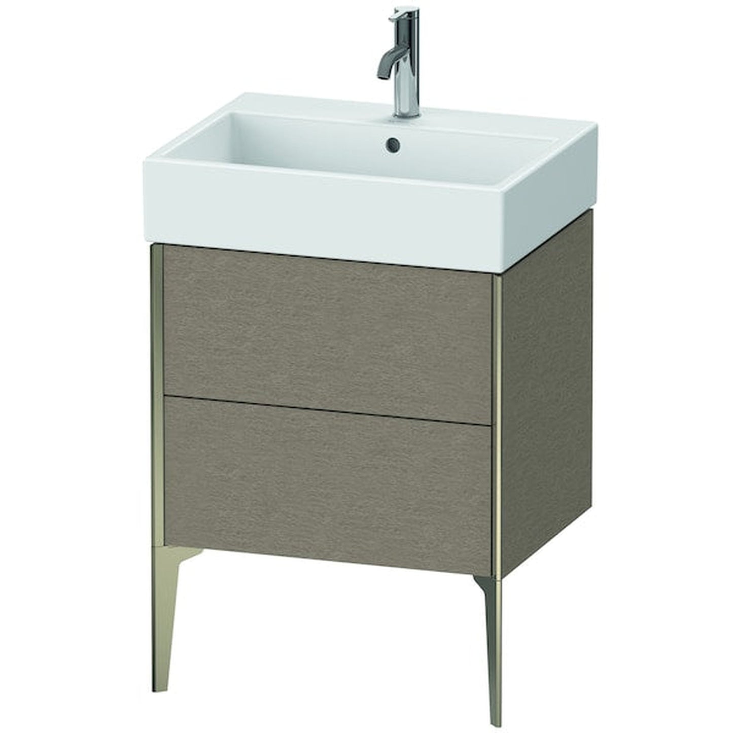 Duravit Xviu 23" x 19" x 18" Two Drawer Floorstanding Vanity Unit, Cashmere Oak (XV45340B111)
