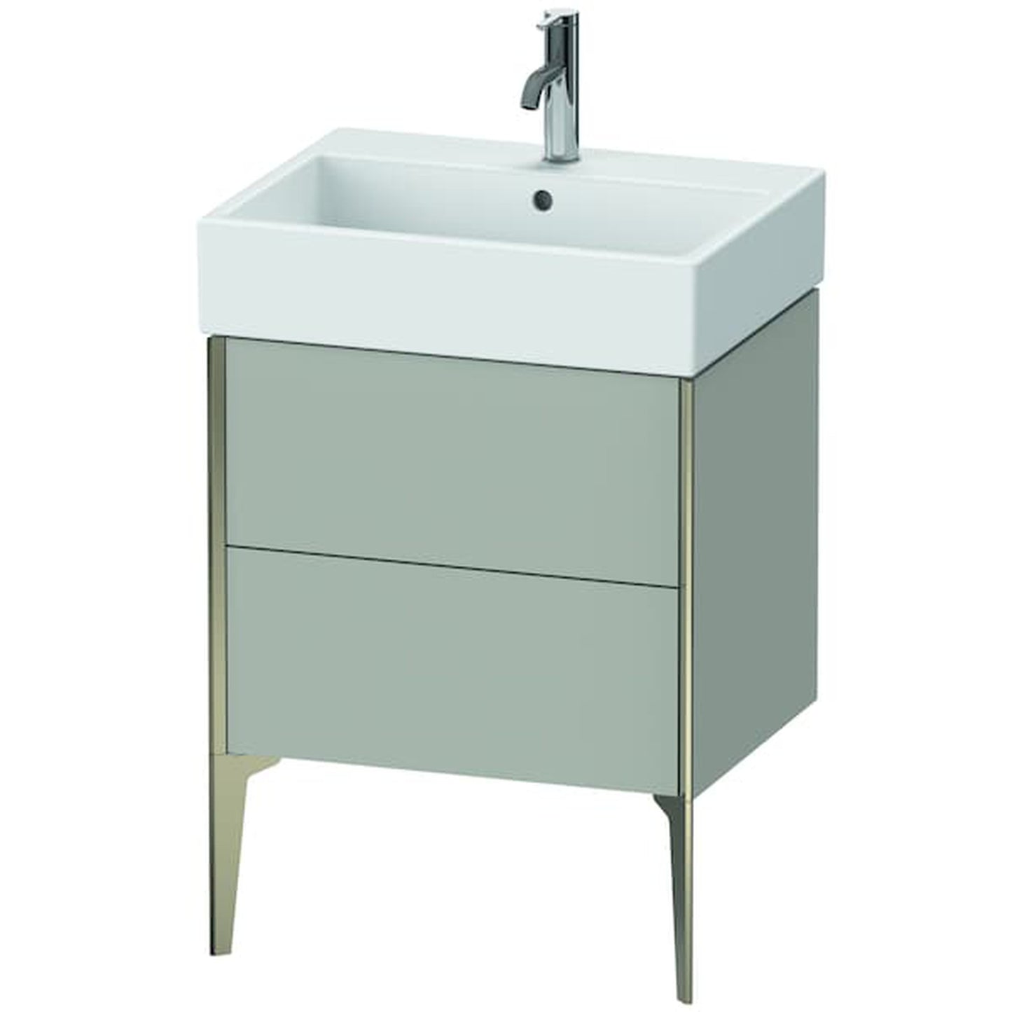 Duravit Xviu 23" x 19" x 18" Two Drawer Floorstanding Vanity Unit, Concrete Grey Matt (XV45340B107)