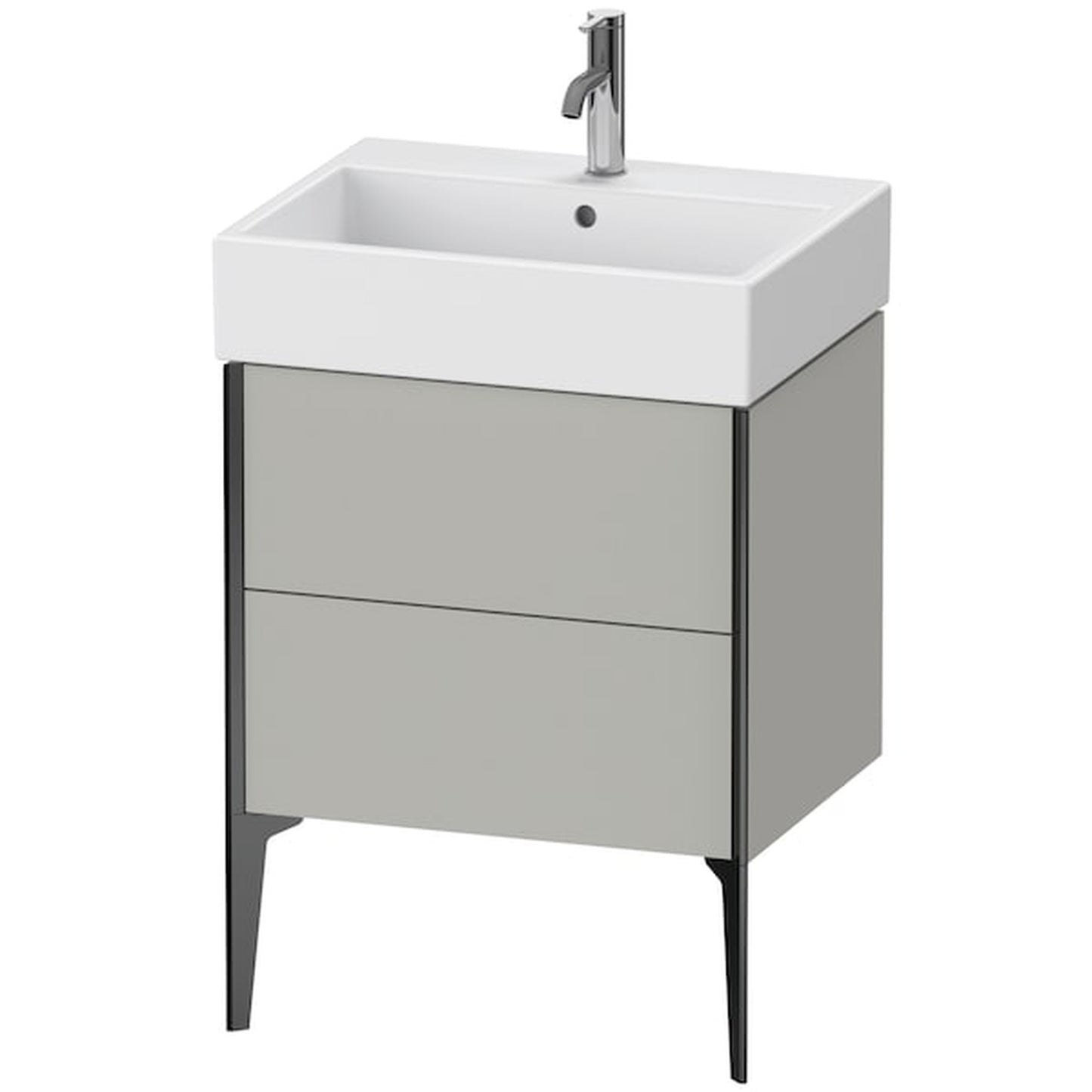 Duravit Xviu 23" x 19" x 18" Two Drawer Floorstanding Vanity Unit, Concrete Grey Matt (XV45340B207)